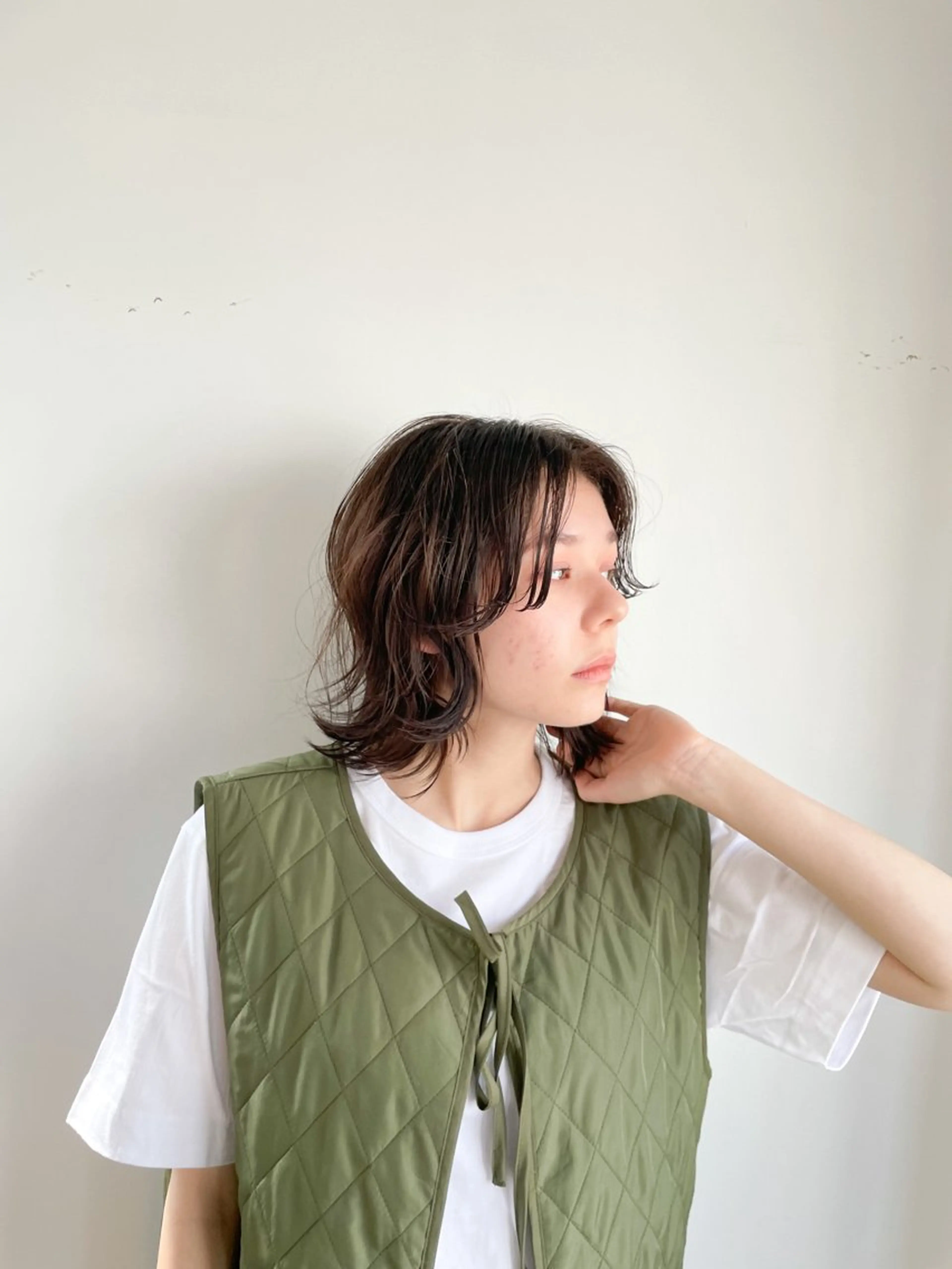 ミディアム カラー レイヤーカット サイドバング ウルフカット カット ヘアカラー トリートメント Takuma Suzuki中目黒のヘアスタイル