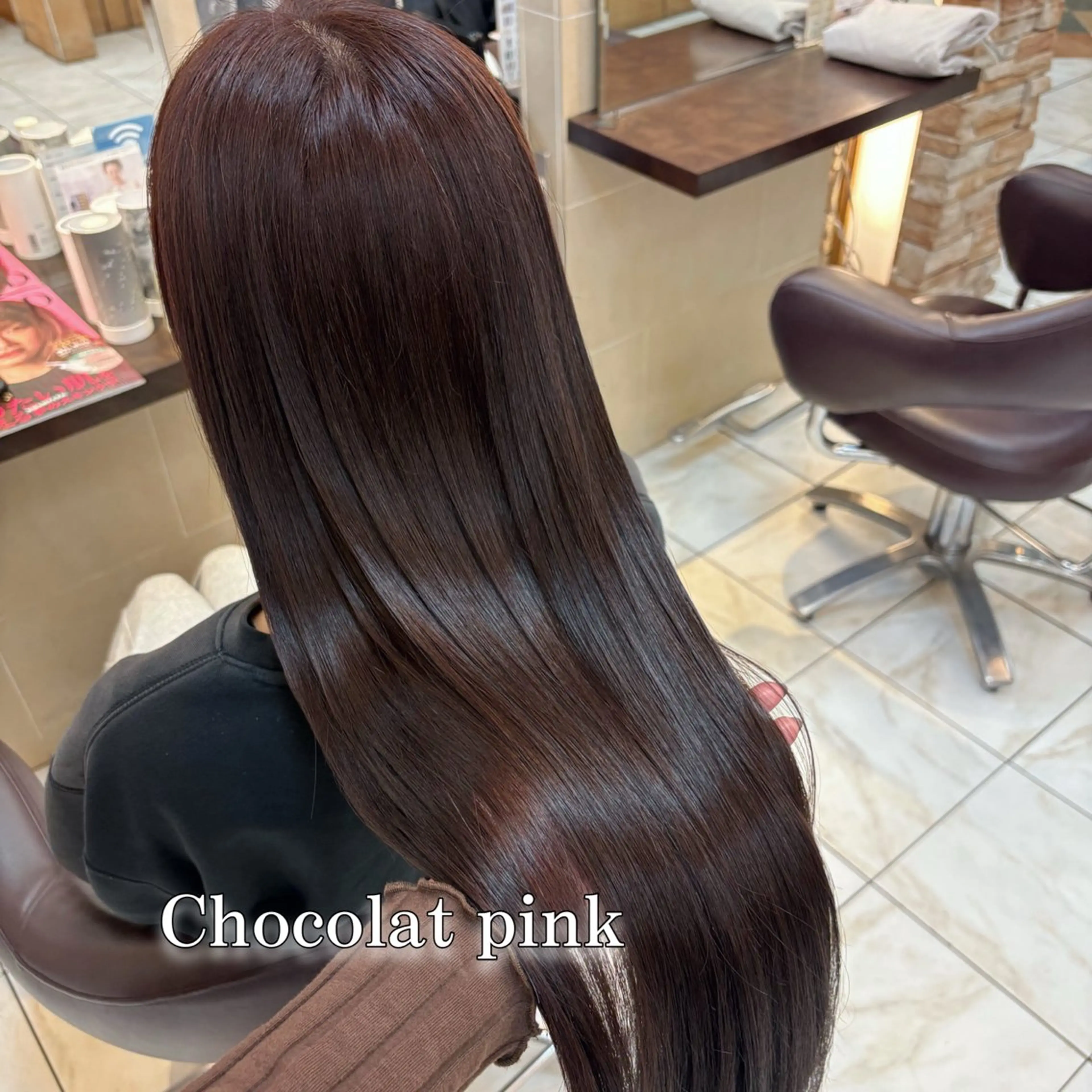 ロング カラー ブリーチ ブラウンカラー チョコレートブラウン 透明感カラー ブリーチなしカラー カット ヘアカラー トリートメント 🧸HARUNA 艶髪✨透明感🫧のヘアスタイル