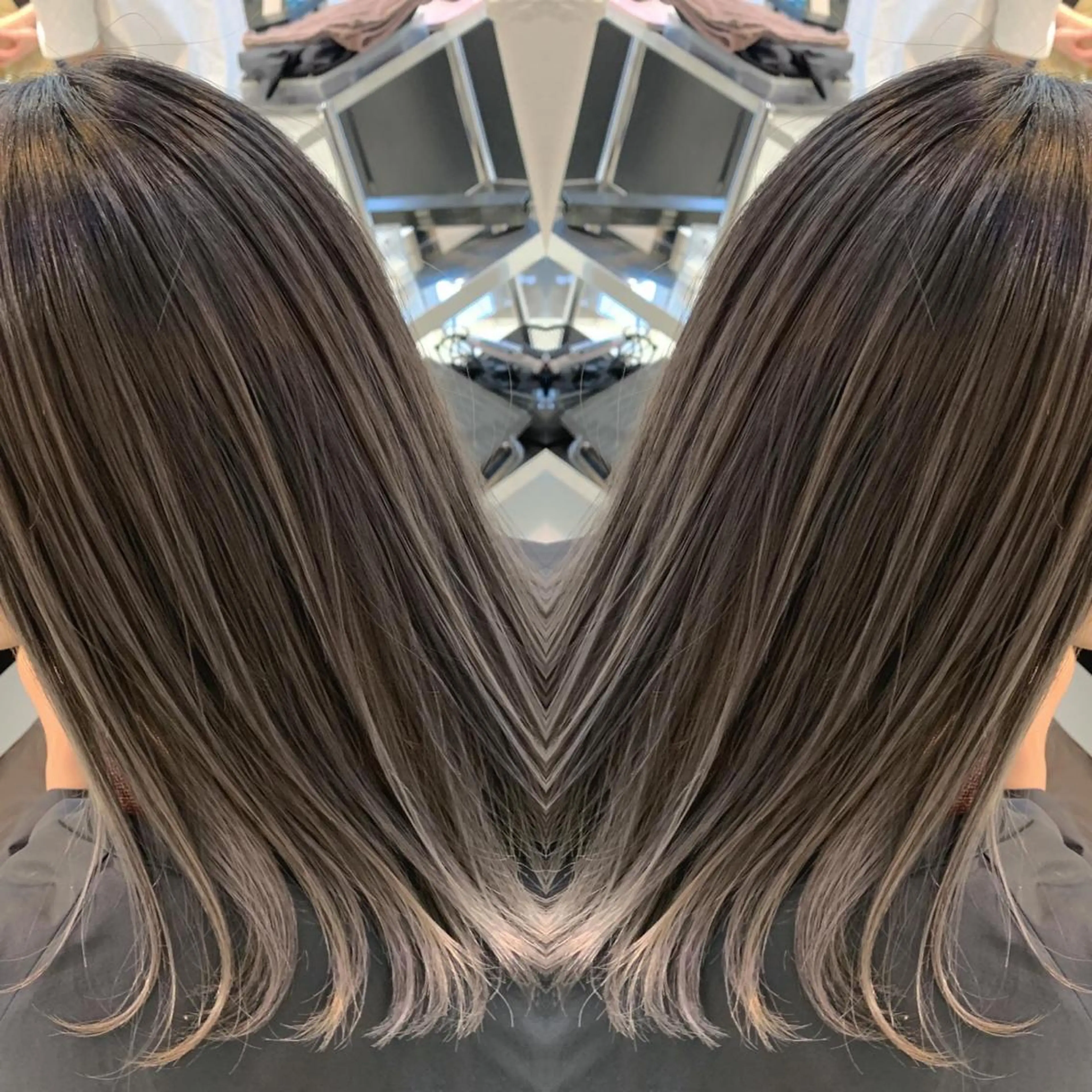 ミディアム カラー ヘアアレンジ 髪質改善land千葉所属・阿部 圭悟のヘアスタイル