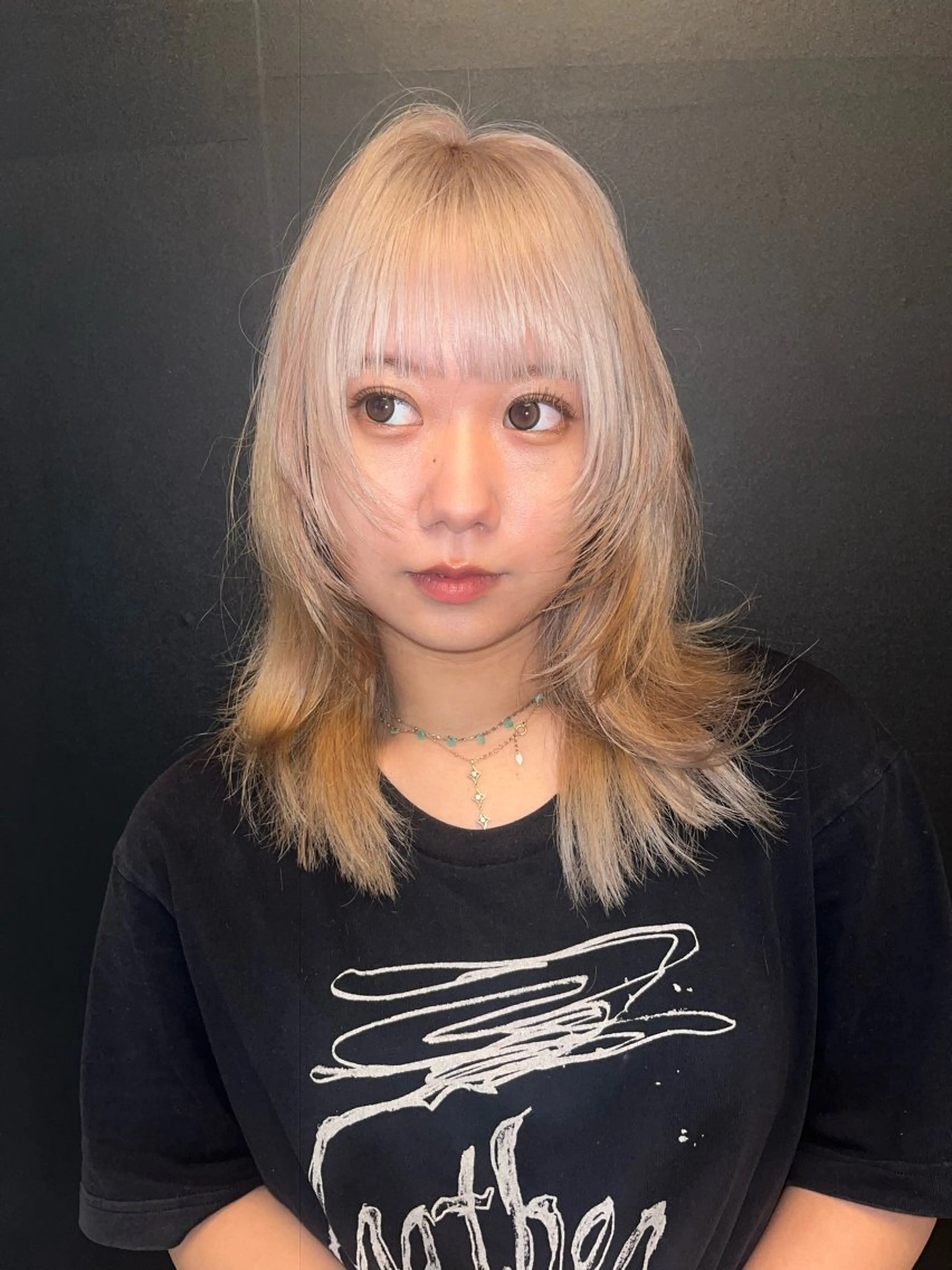 ミディアム カラー ヘアカラー @kyoniyy KYONIのヘアスタイル