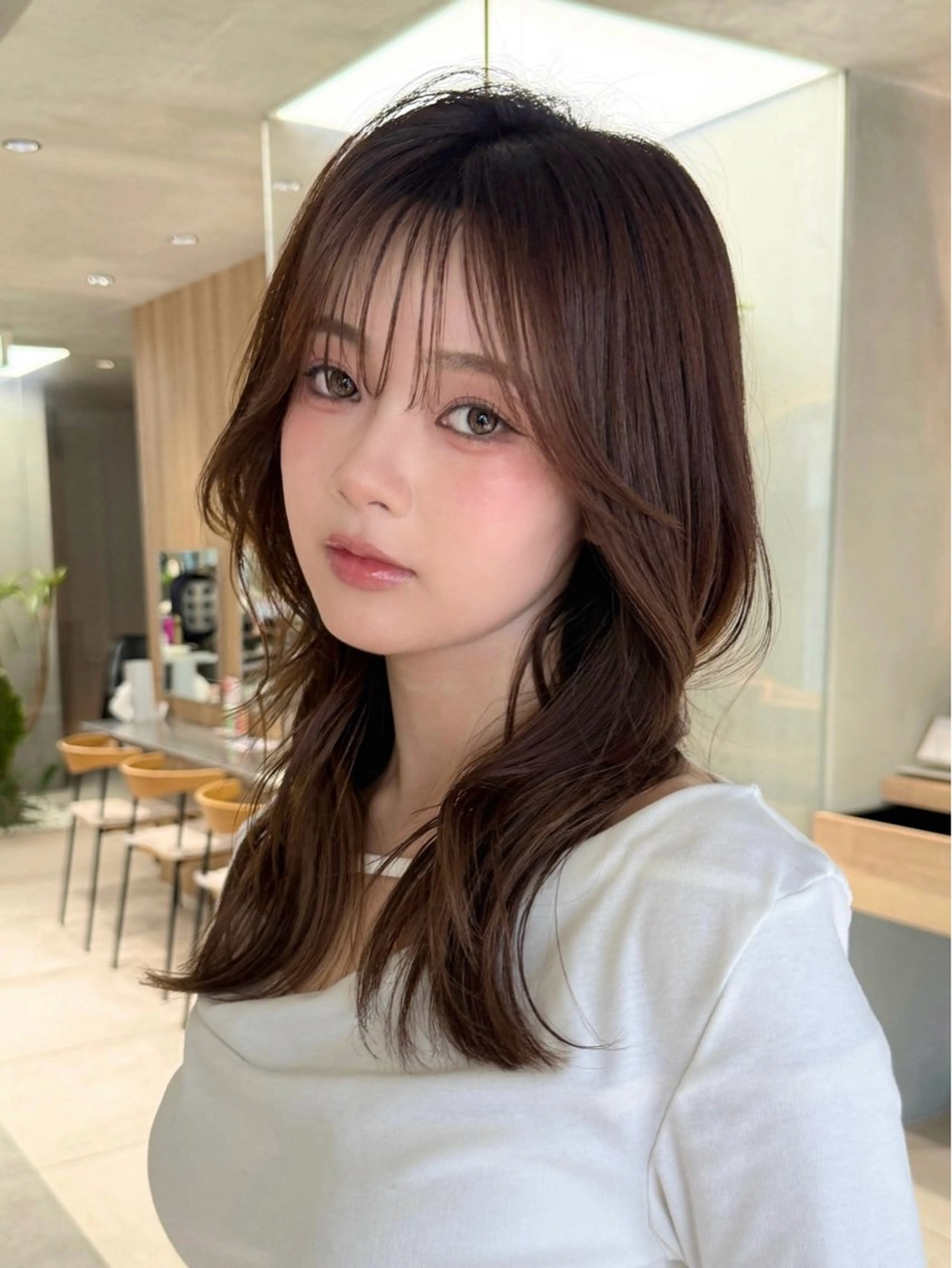 セミロング カット ヘアカラー トリートメント 💓ロング韓国ヘア ~Kirara💓のヘアスタイル