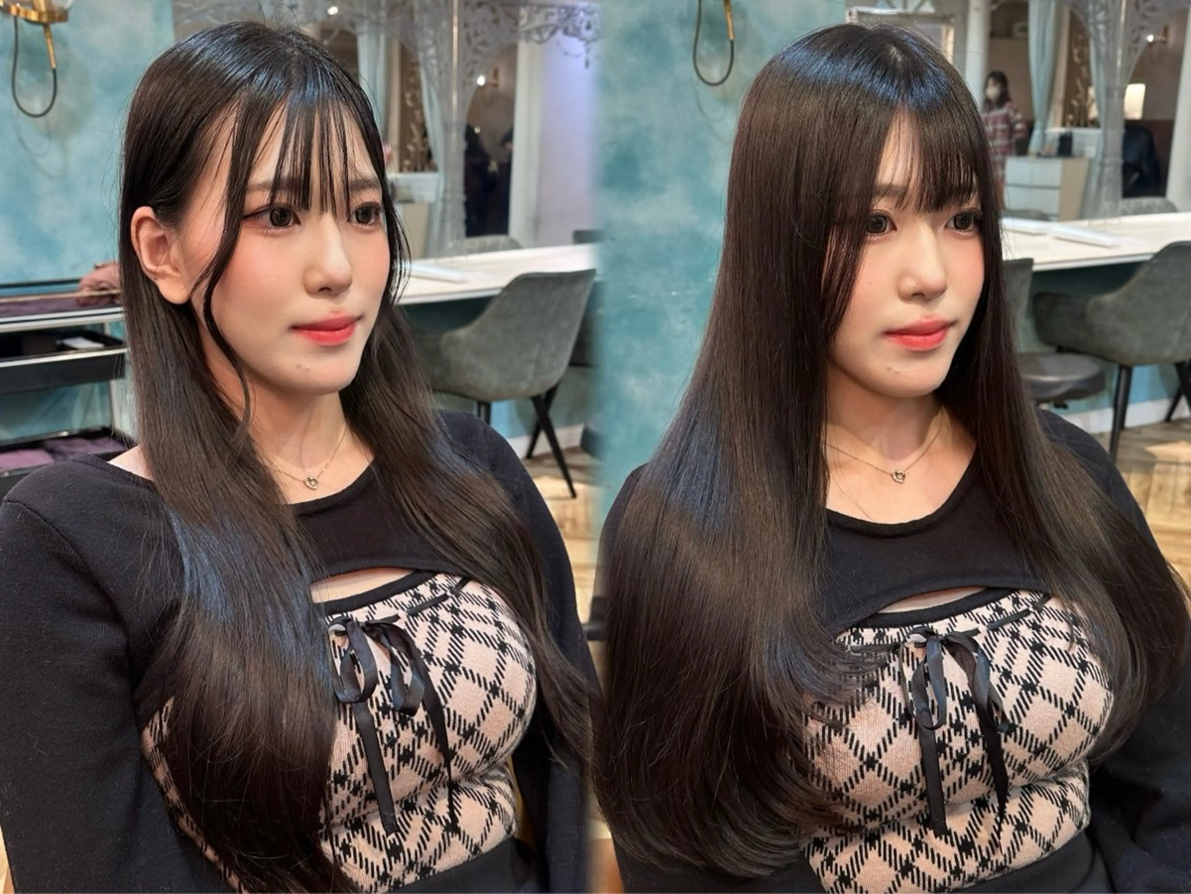 ロング カット ヘアカラー レイヤー/顔周り /ボブ/銀座/サラのヘアスタイル