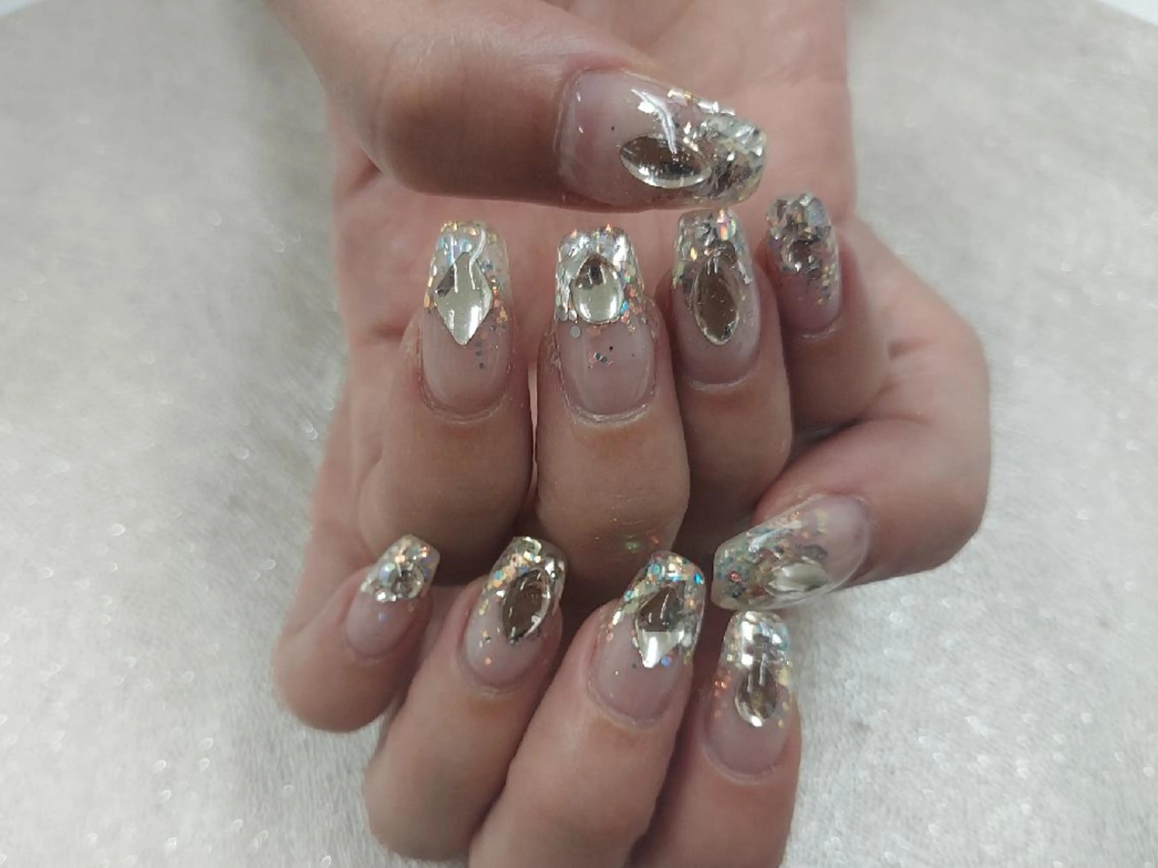 ネイル アートネイル ジェルネイル 持ち込み ニュアンスネイル パラジェル 河野ちえ (雑誌掲載サロン)のネイルデザイン