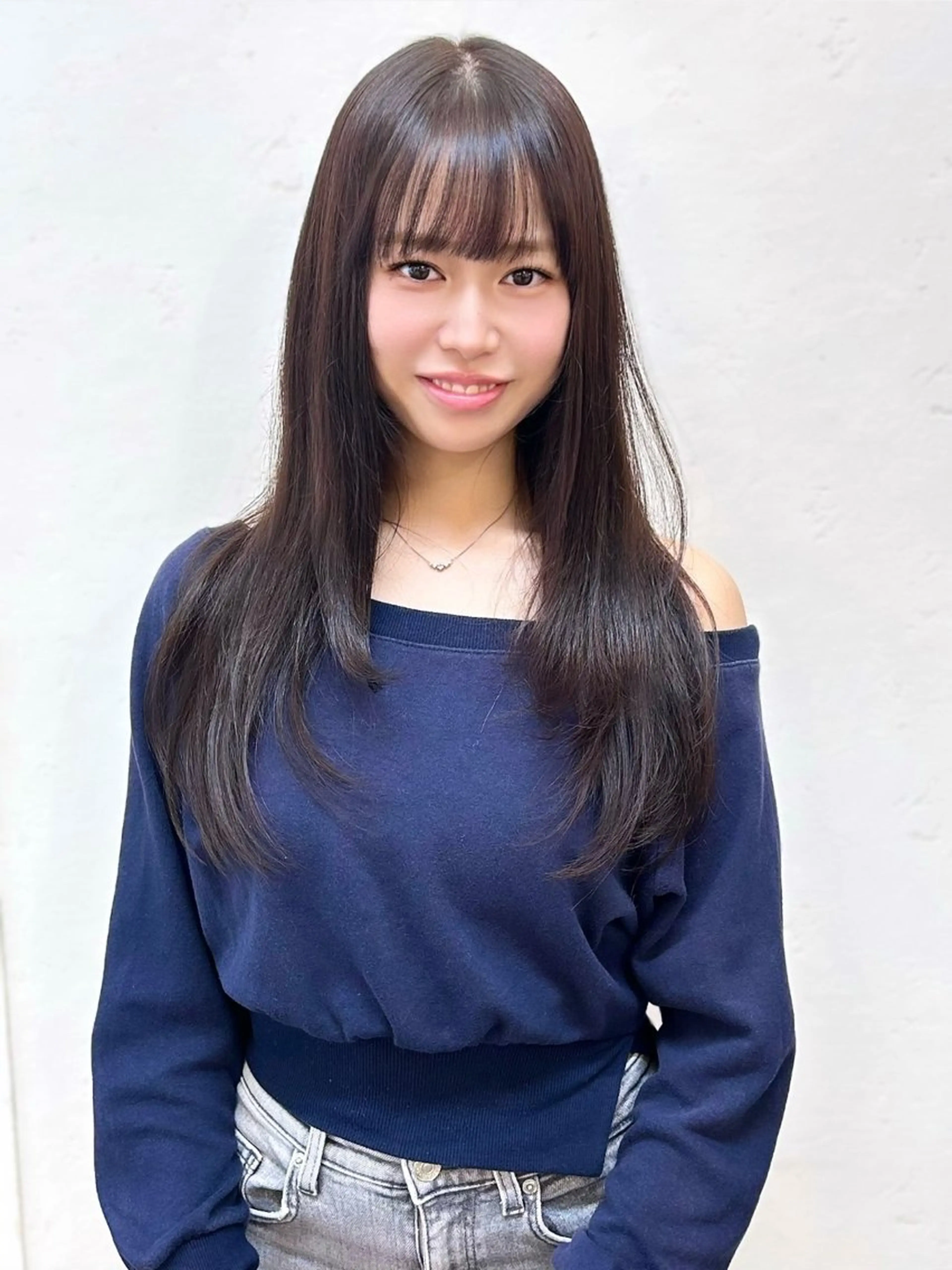 ロング カラー カット ヘアカラー トリートメント レイヤー/ラベンダー オージュア/枝元唯のヘアスタイル