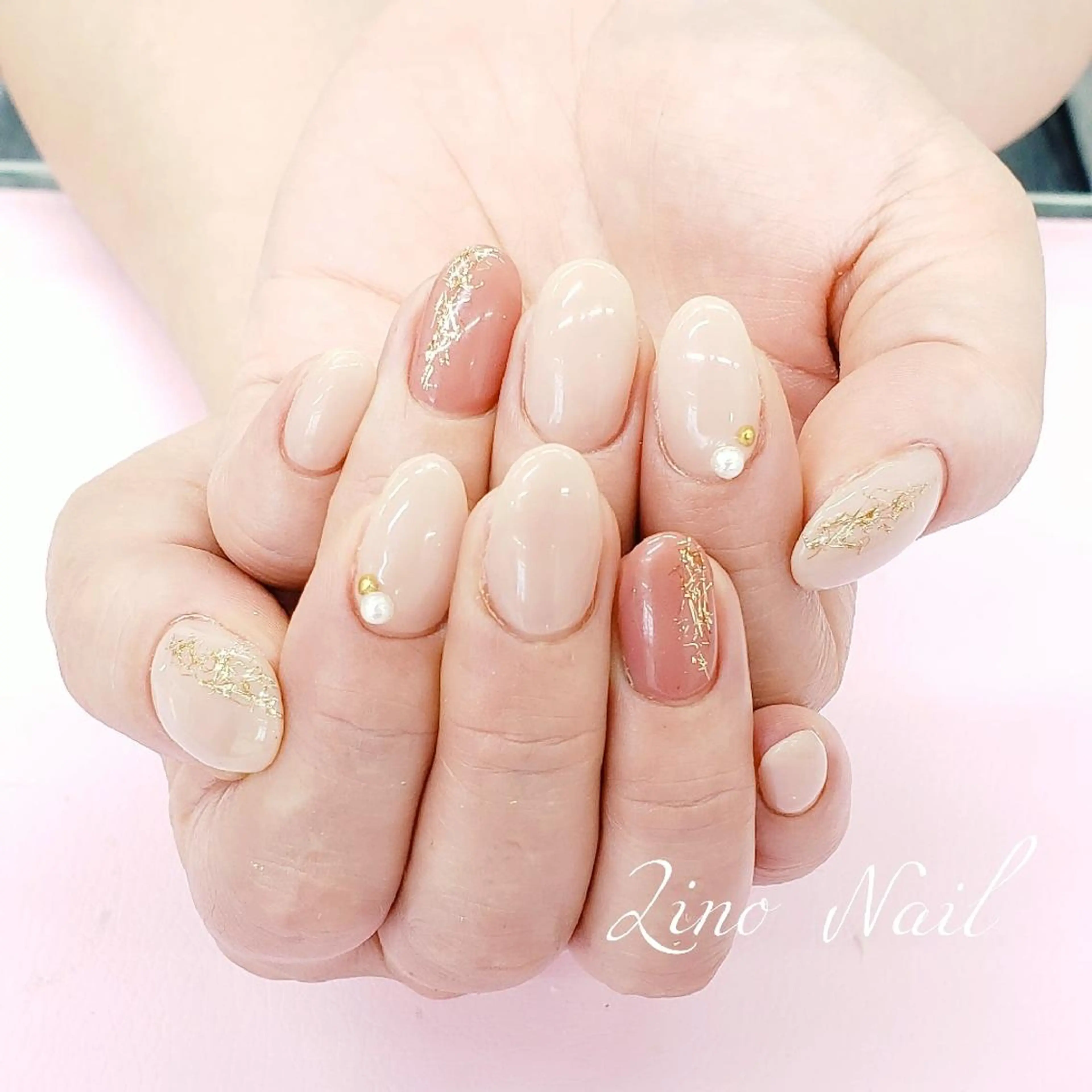 ネイル ジェルネイル キラキラネイル ニュアンスネイル ワンカラーネイル パラジェル Lino Nailのネイルデザイン