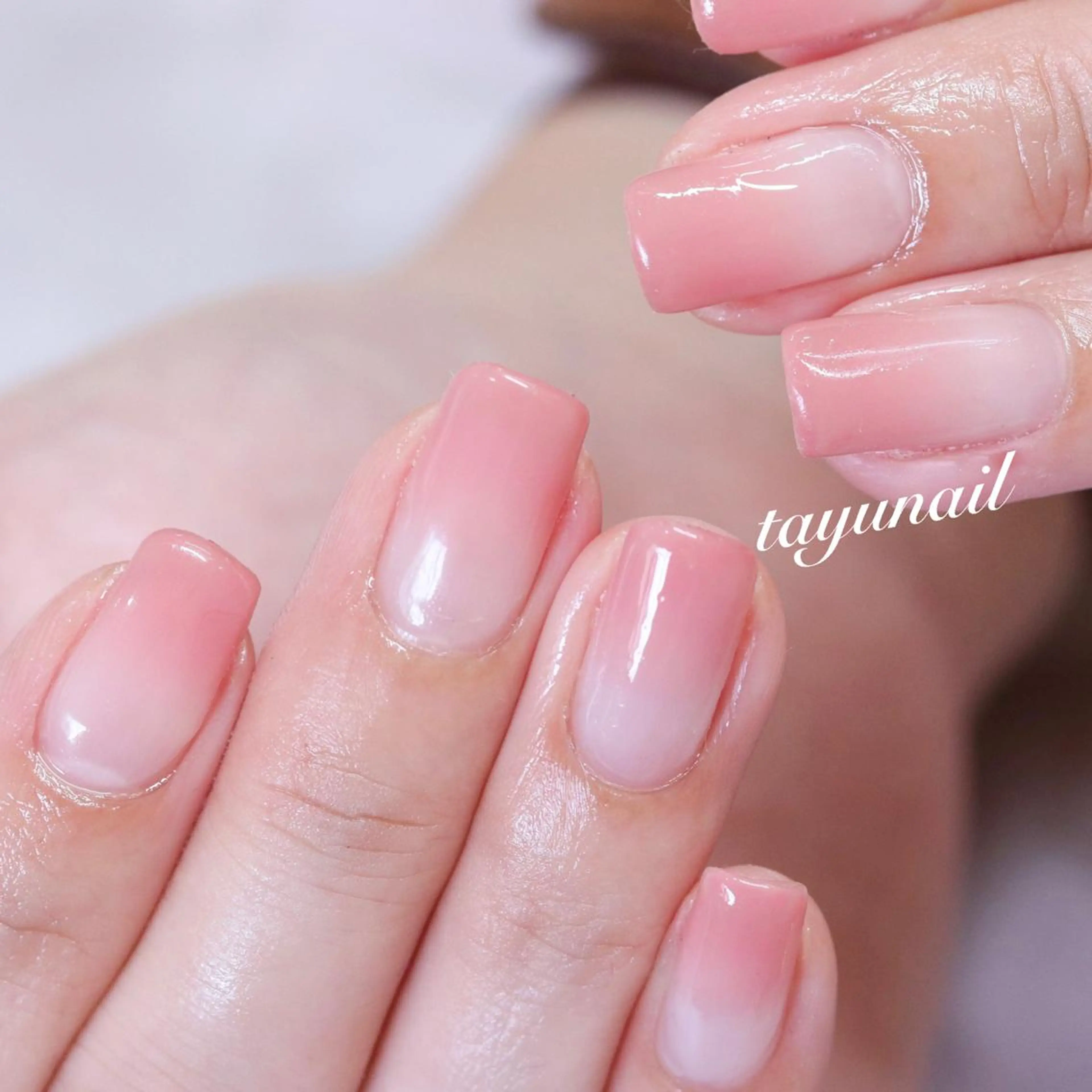 ネイル ジェルネイル グラデーション 氷ネイル・うるうるネイル パラジェル ネイルサロン・ネイルスクール　たゆnail所属・ネイルサロン 【たゆnail】のネイルデザイン