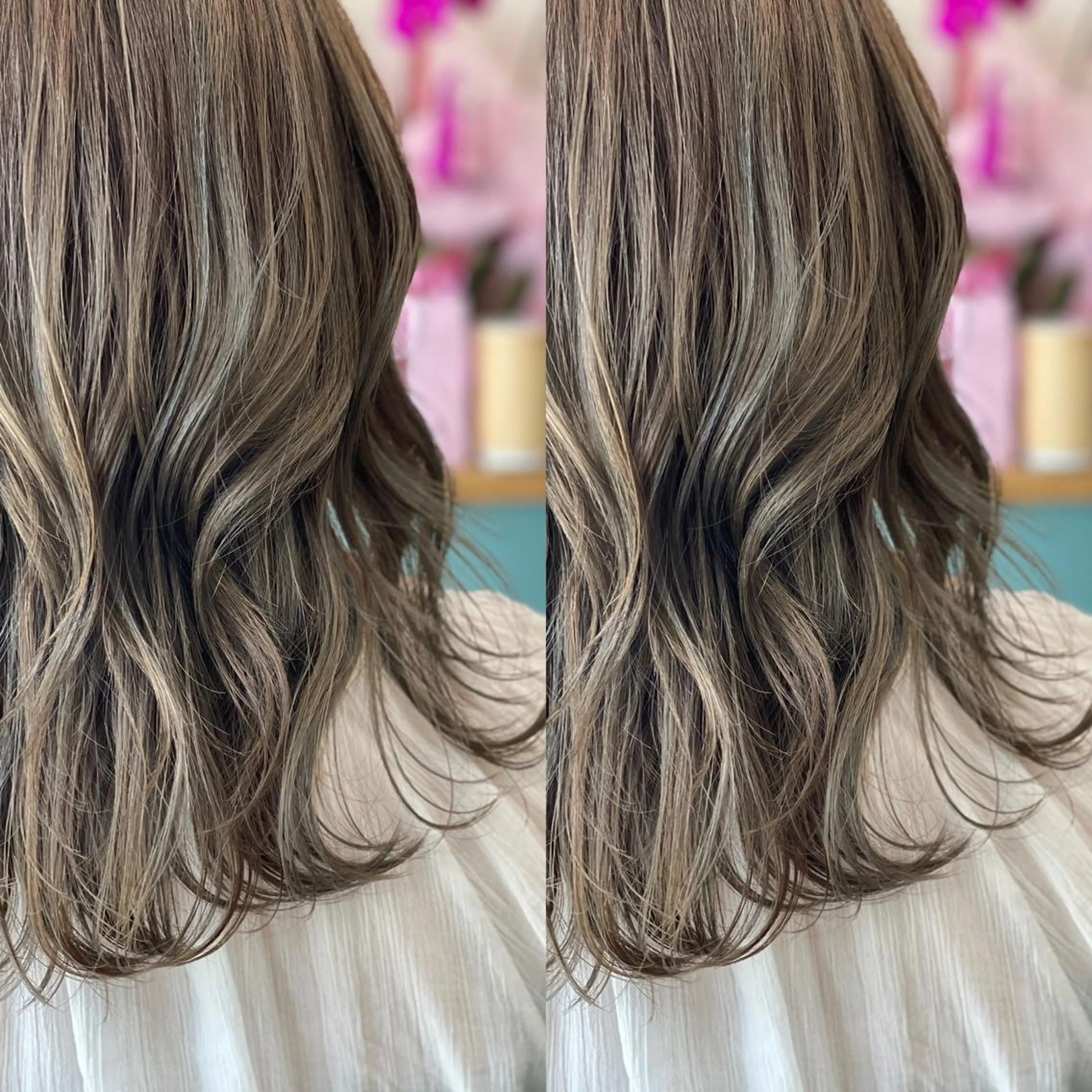 セミロング カラー ヘアカラー トリートメント Snaly カラー特化ページのヘアスタイル