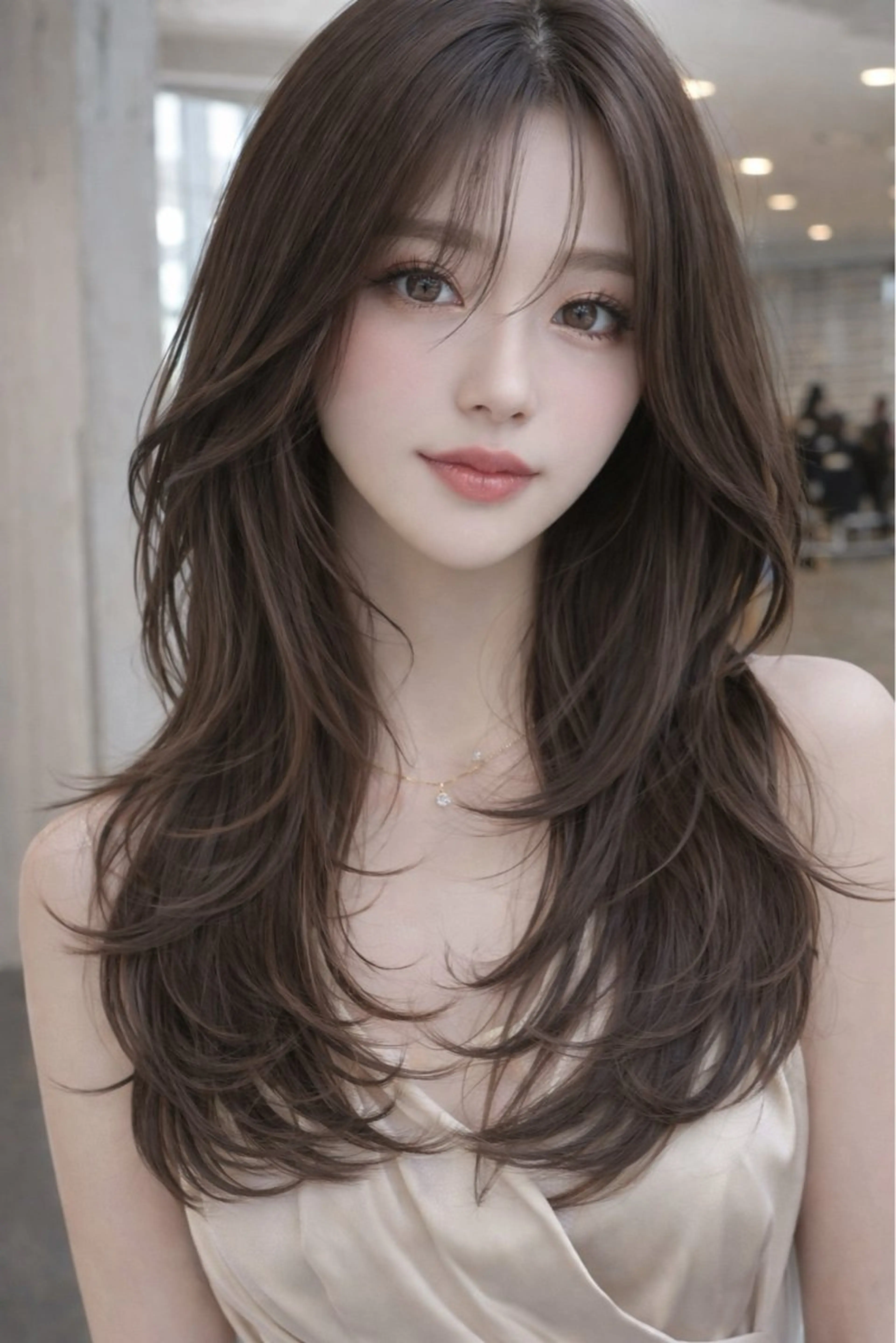 ロング カット ヘアカラー トリートメント repos京都 四条河原町店 ミルボンAujua認定サロン【ルポ】所属・むっちー/河原町/ 縮毛矯正/韓国ヘアーのヘアスタイル