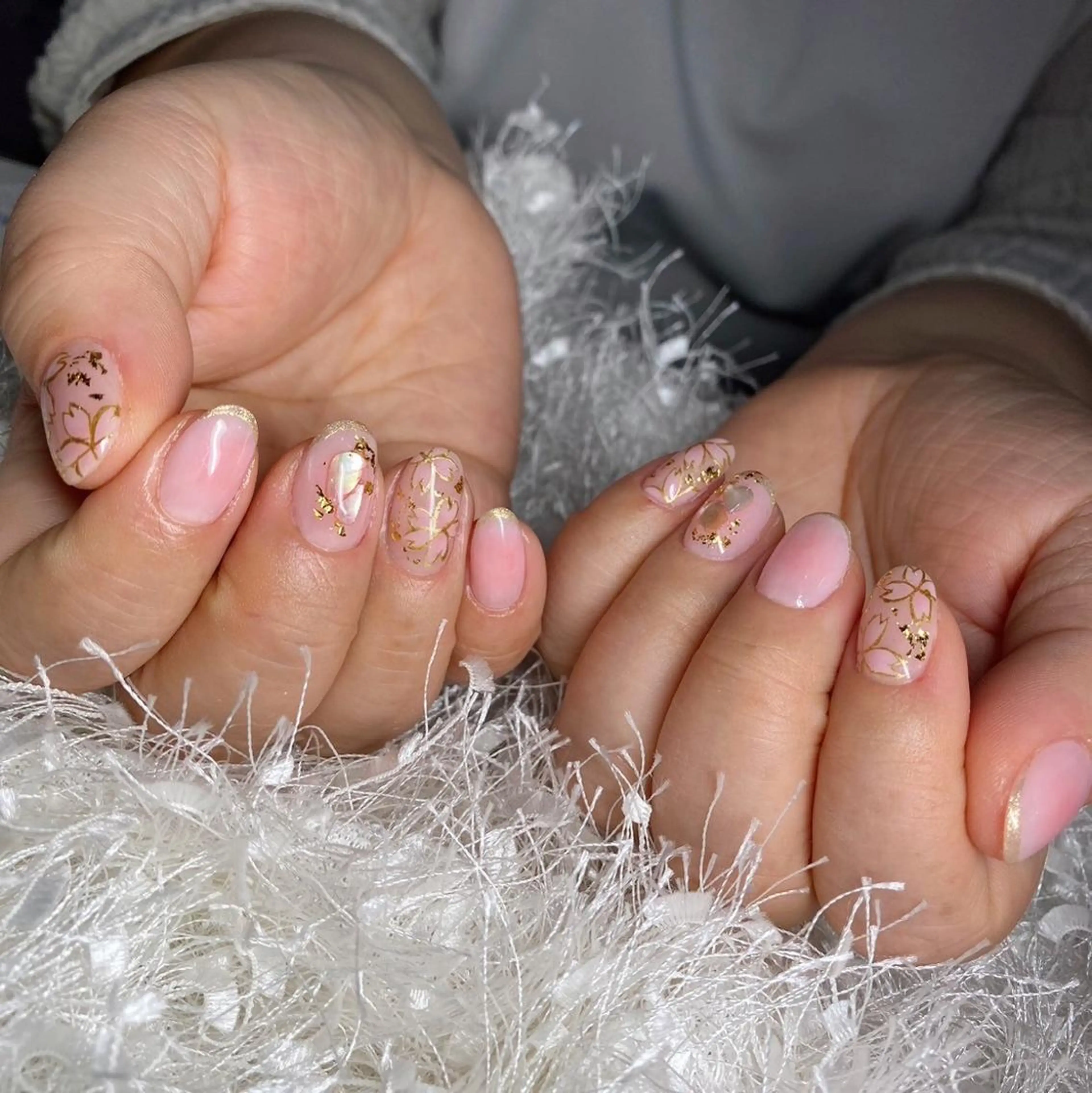 ネイル 長さ出し フレンチネイル ジェルネイル グラデーション 韓国ネイル ハンドネイル Nail&eye Belire 新宿のネイルデザイン