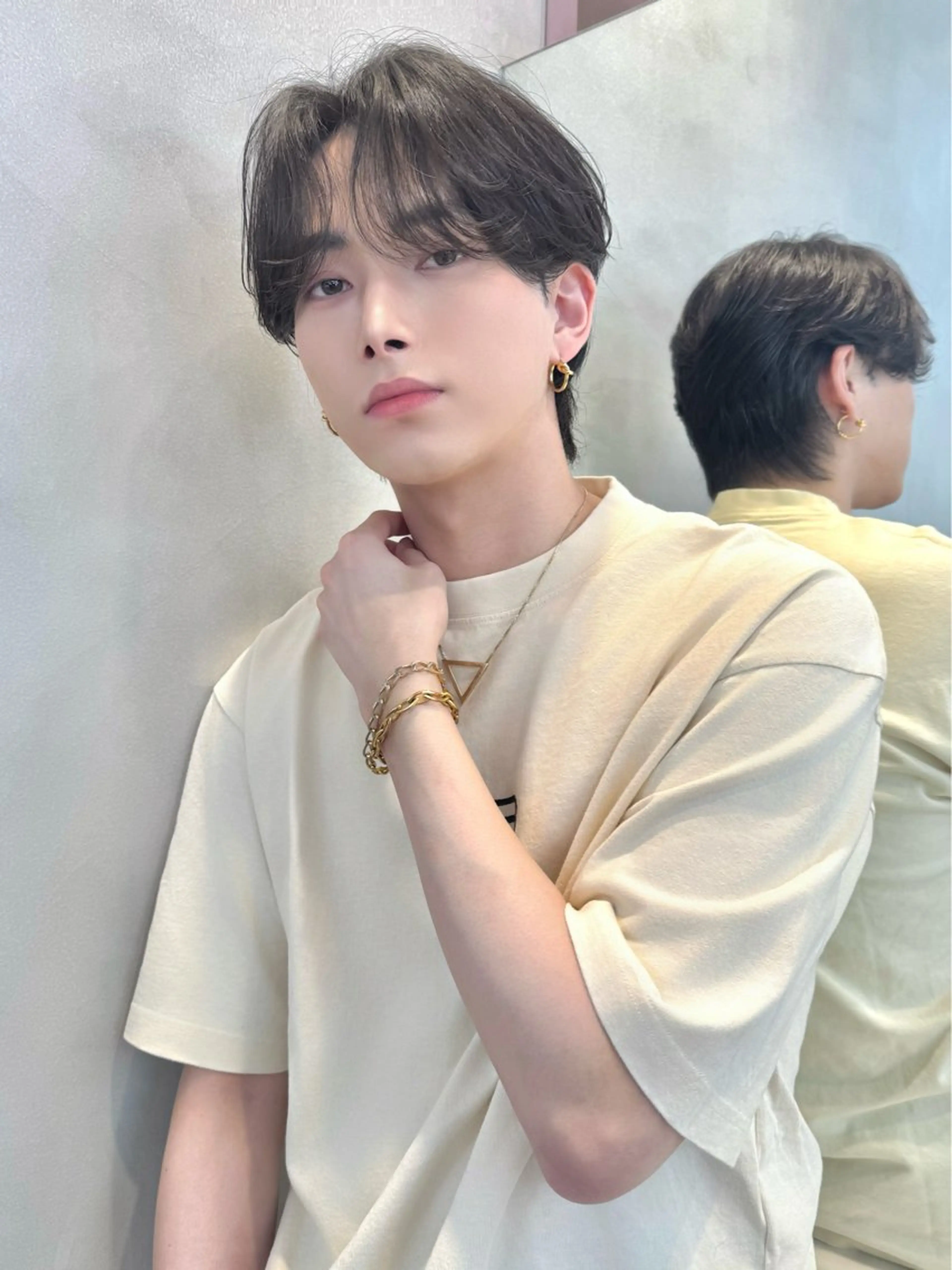 韓国風メンズカット+毛流れケアパーマの写真