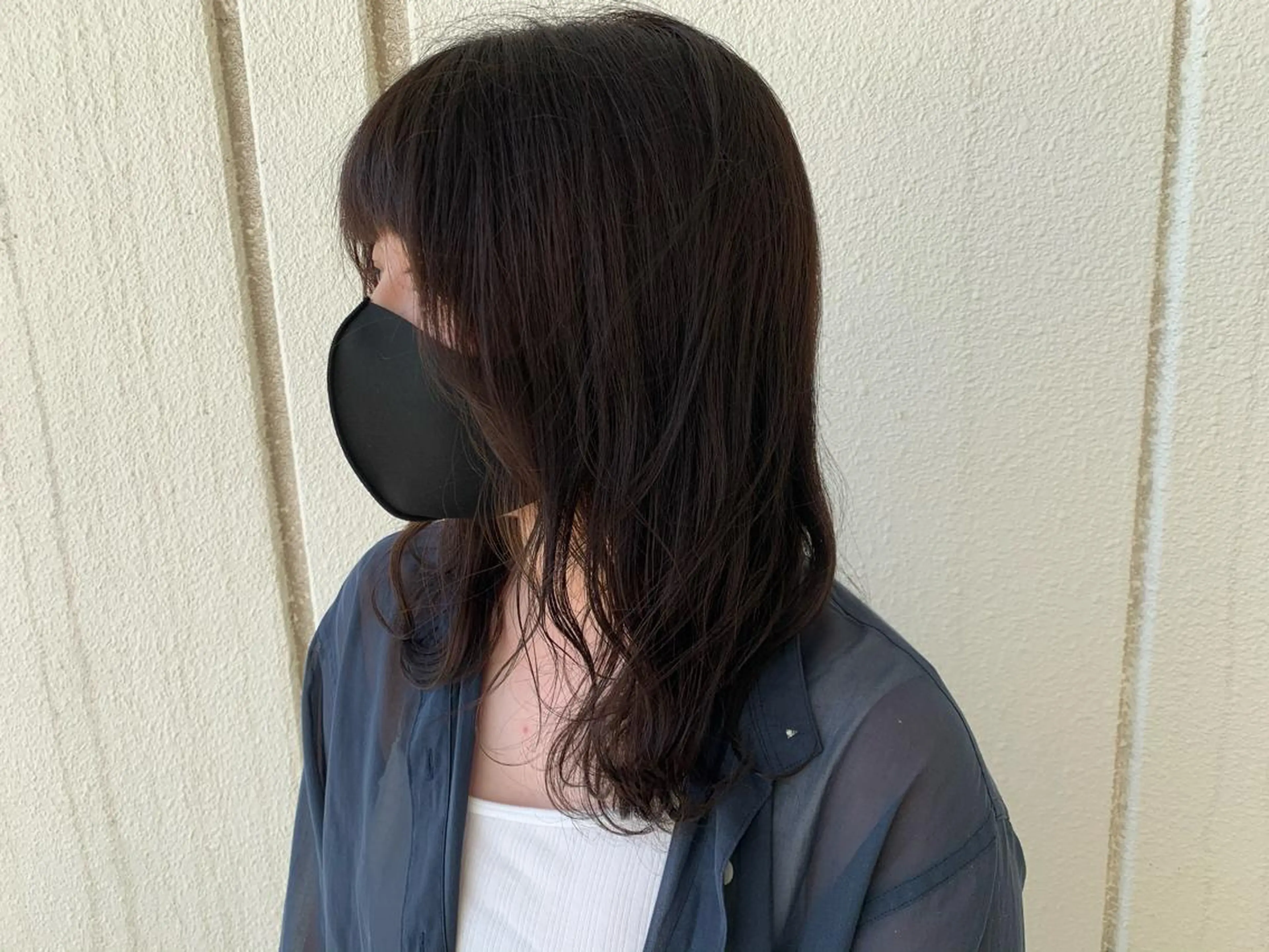 セミロング カラー 顔まわりカット✄ ベージュカラー🧸のヘアスタイル