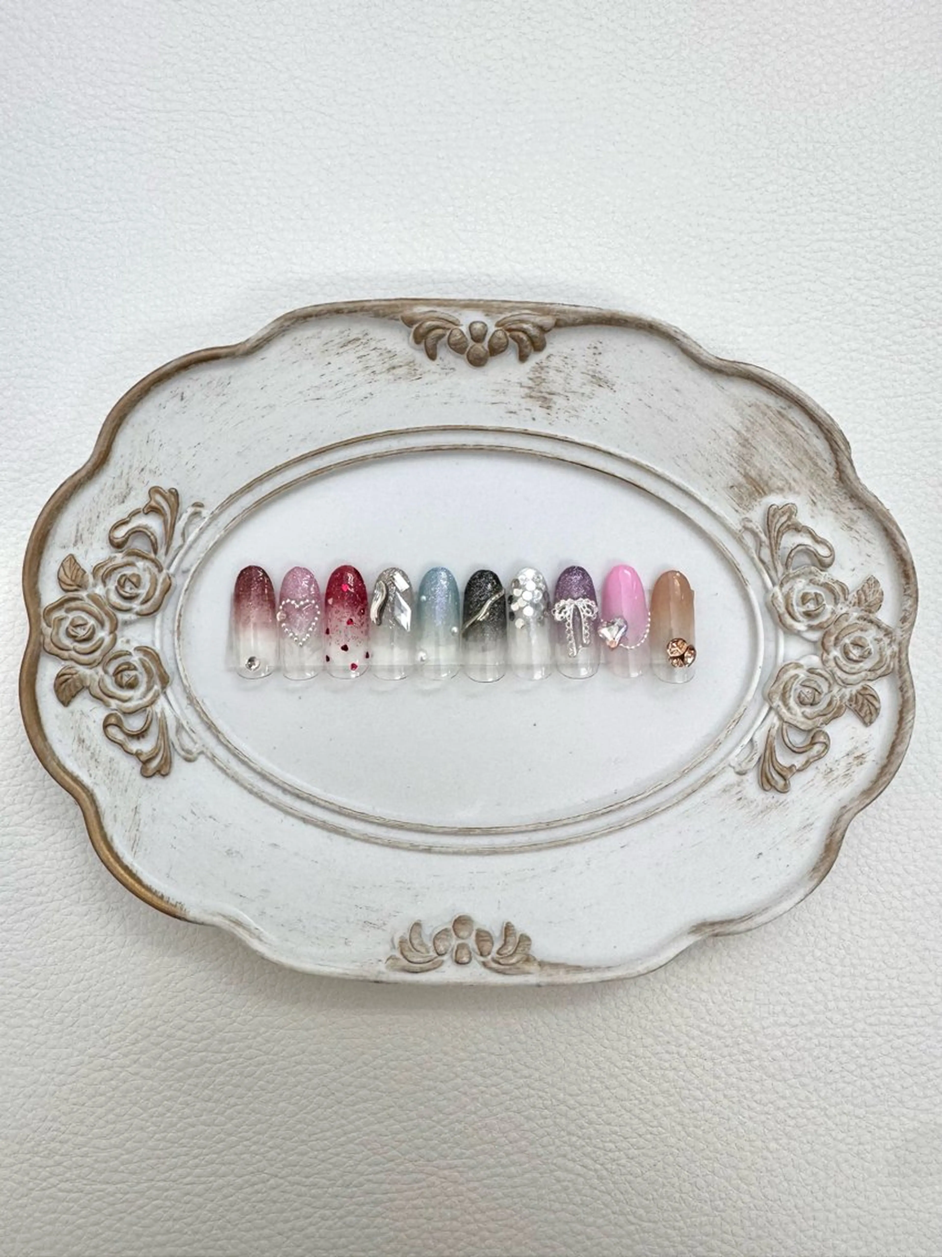 【オフ有】グラデーション+写真アート2本付 0円の写真