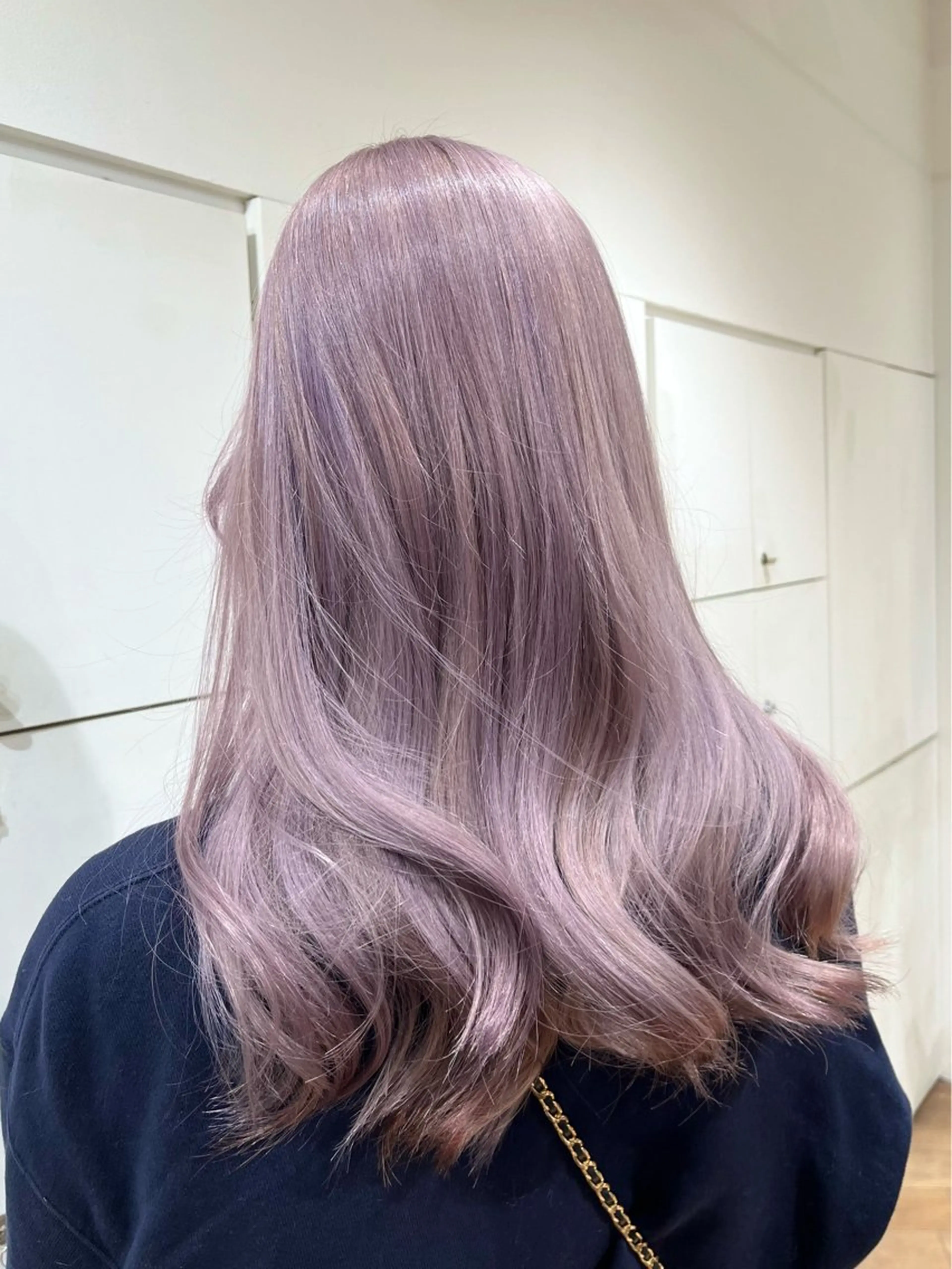 セミロング カラー ラベンダーカラー CHAINON所属・🤎HAZUKI🤎 ハイトーン✨のヘアスタイル