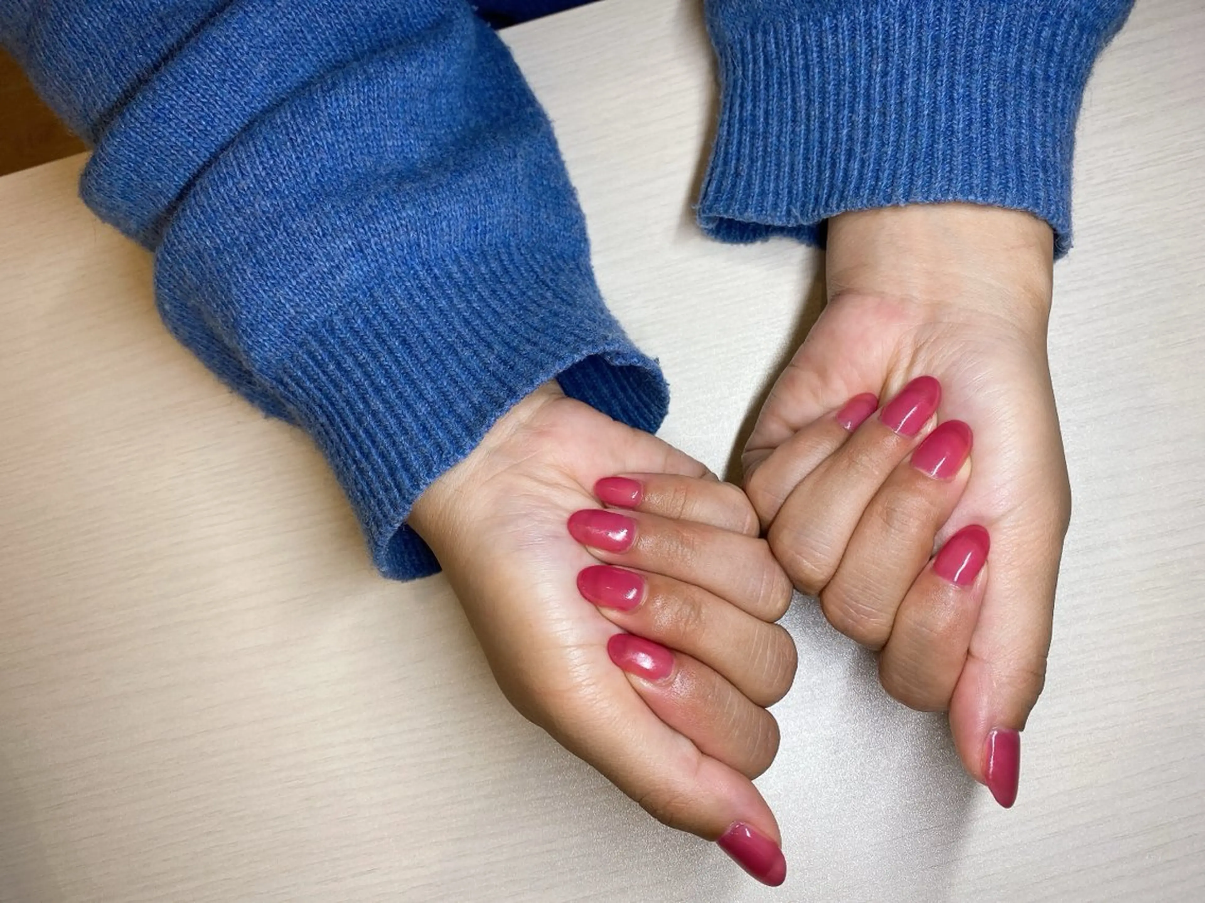 ネイル ワンカラーネイル ピンク 齋藤 優花のネイルデザイン