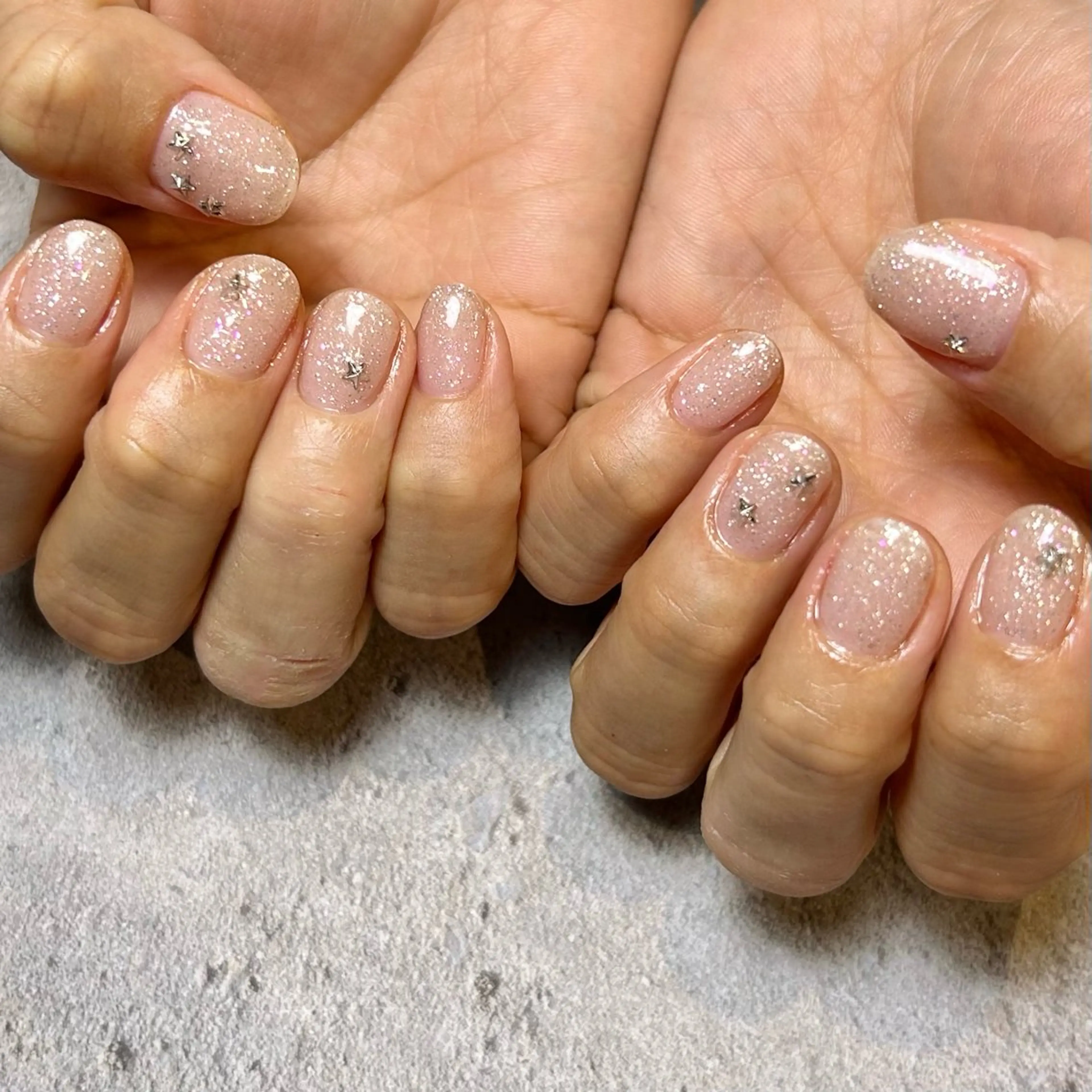 ネイル キラキラネイル ワンカラーネイル ハンドネイル Reflection marikoのネイルデザイン