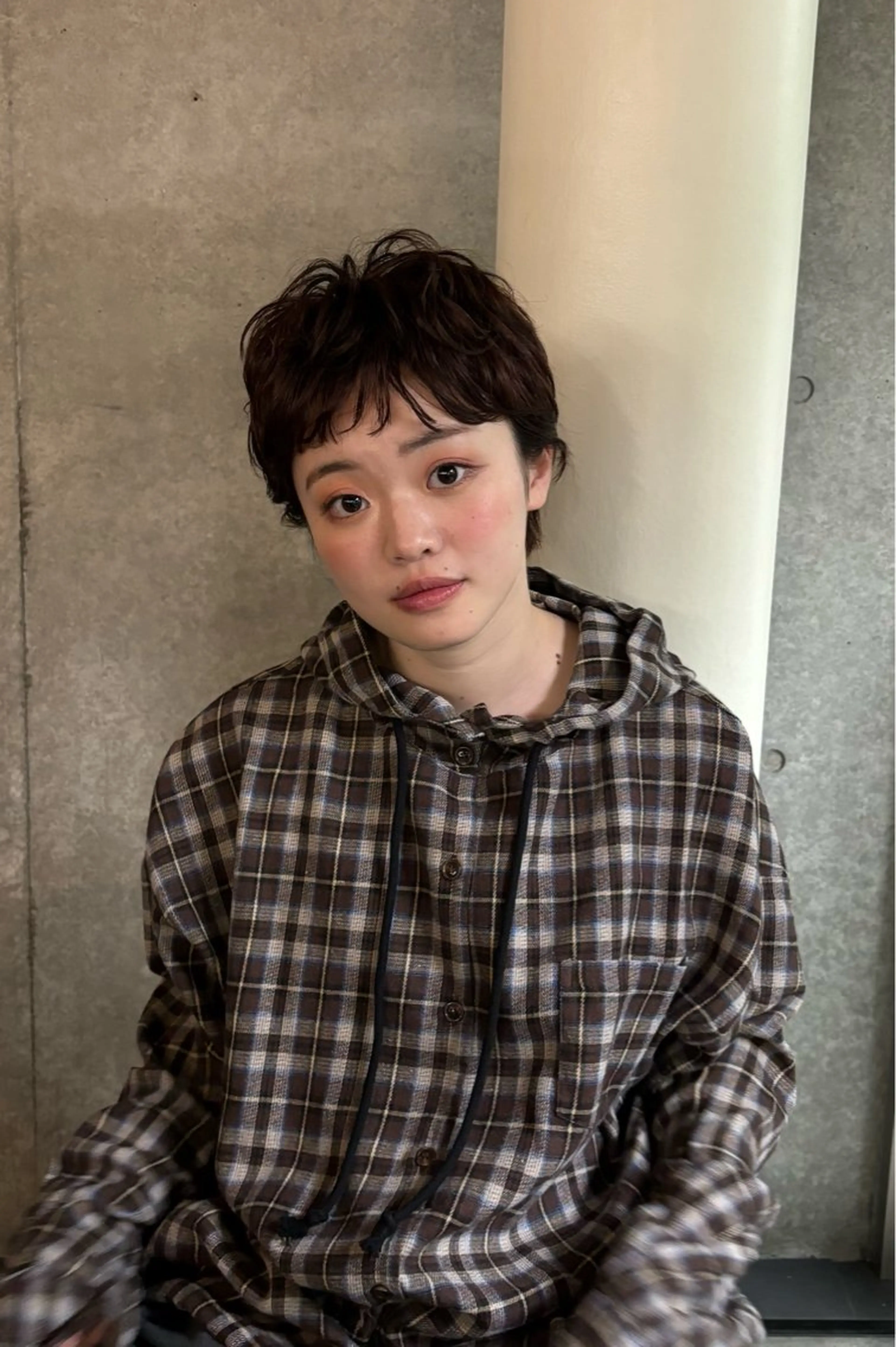 ショート ボブ レイヤーカット マレットヘア カット SHOTA ハイライト/パーマのヘアスタイル