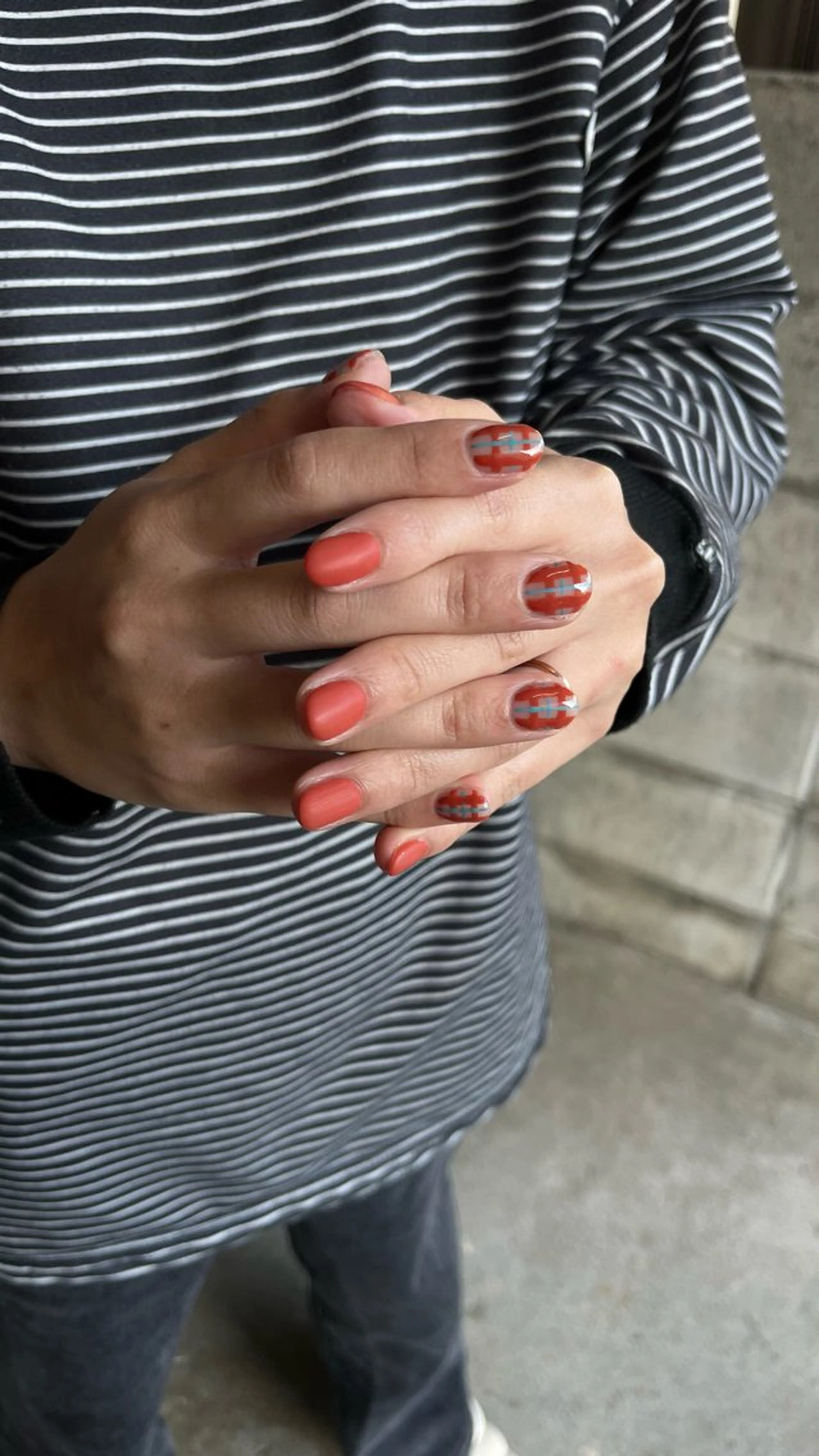 ネイル マットネイル ショートネイル nailsalon 702  小夏のネイルデザイン