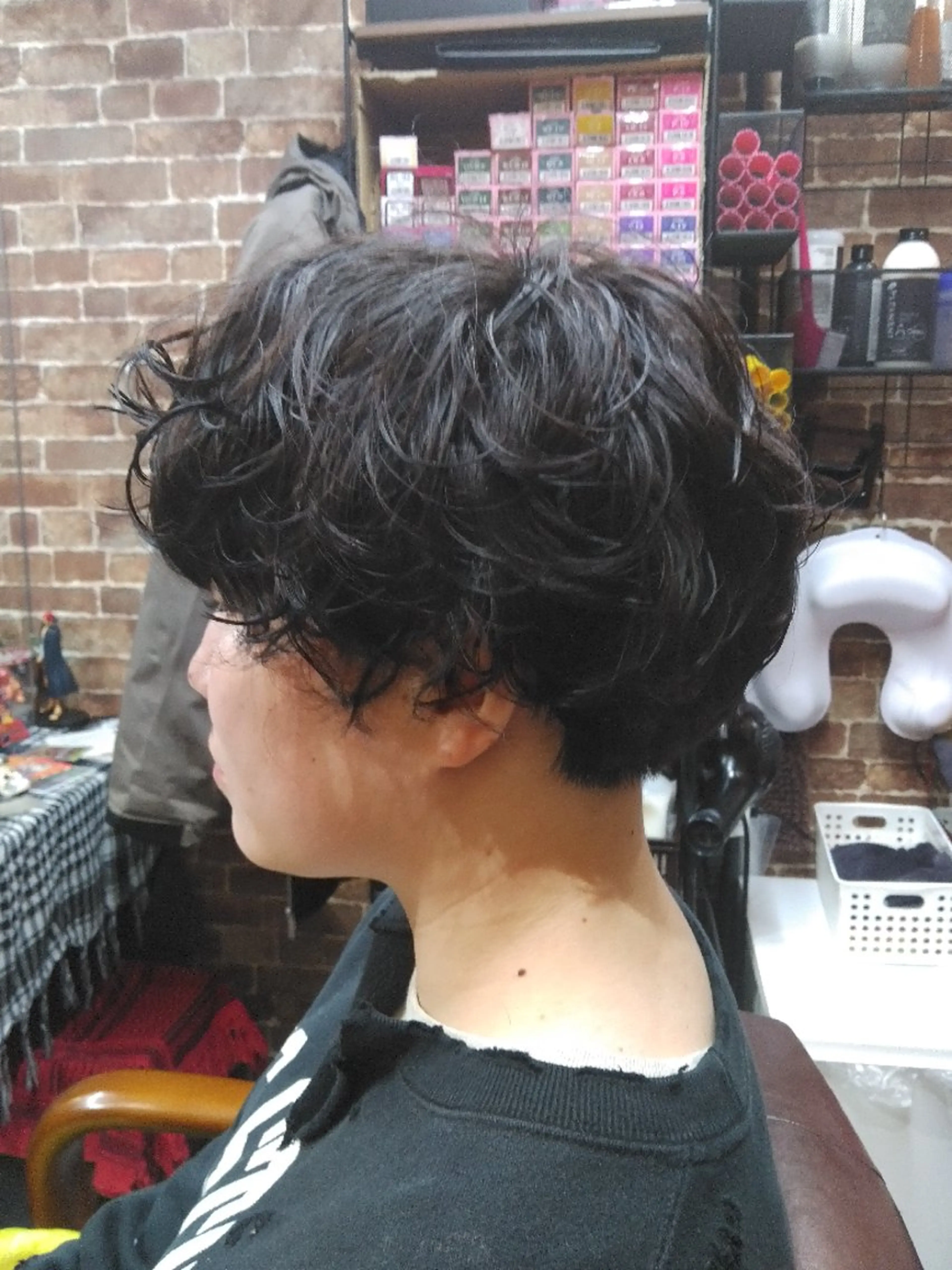 ショート パーマ カット パーマ トリートメント ヘッドスパ Share Salon JAM machida所属・24h受付の髪質改善 とヘッドスパ┊︎髙橋のヘアスタイル