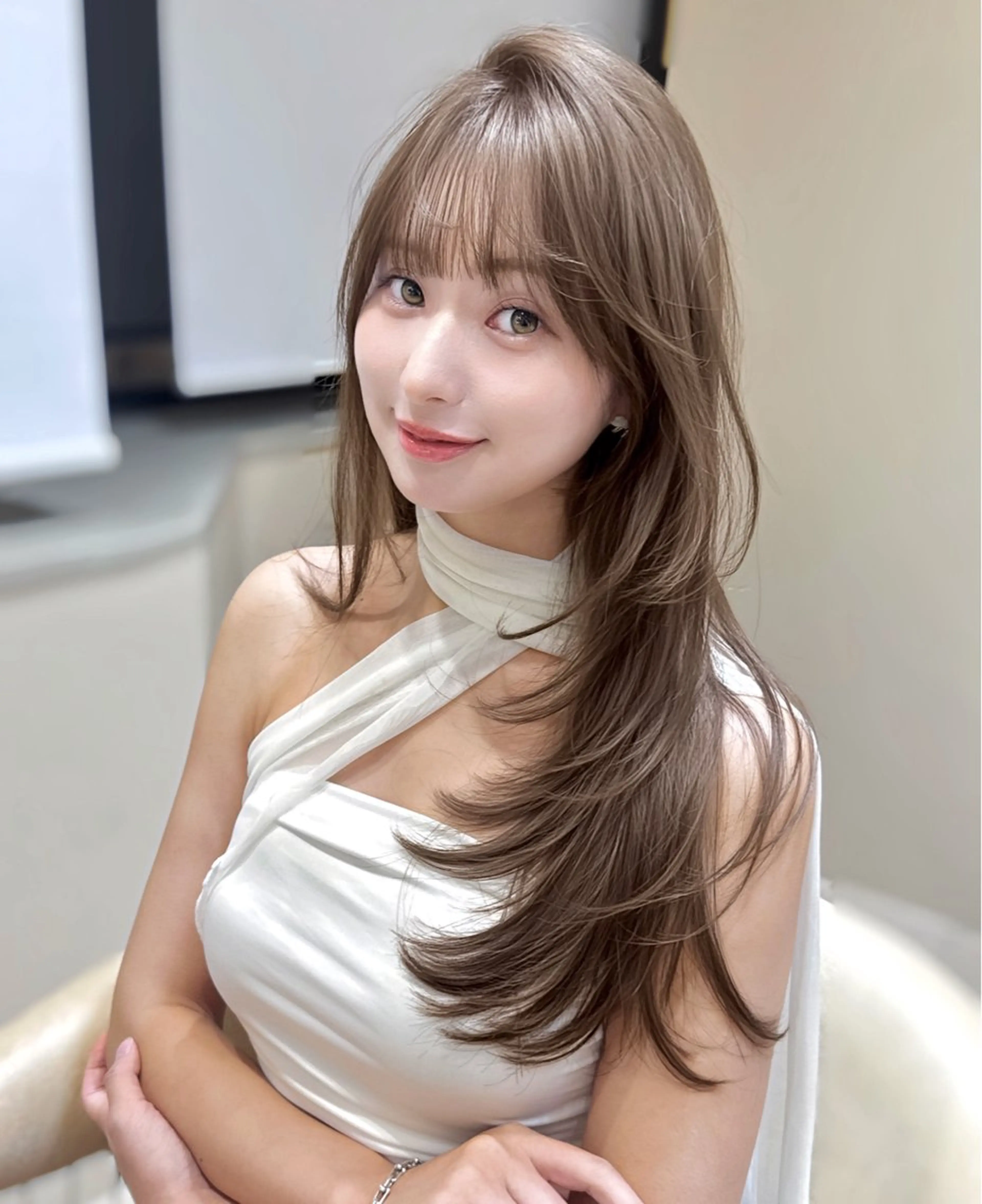 セミロング レイヤー/韓国❣️ 髪質改善/e_kiのヘアスタイル