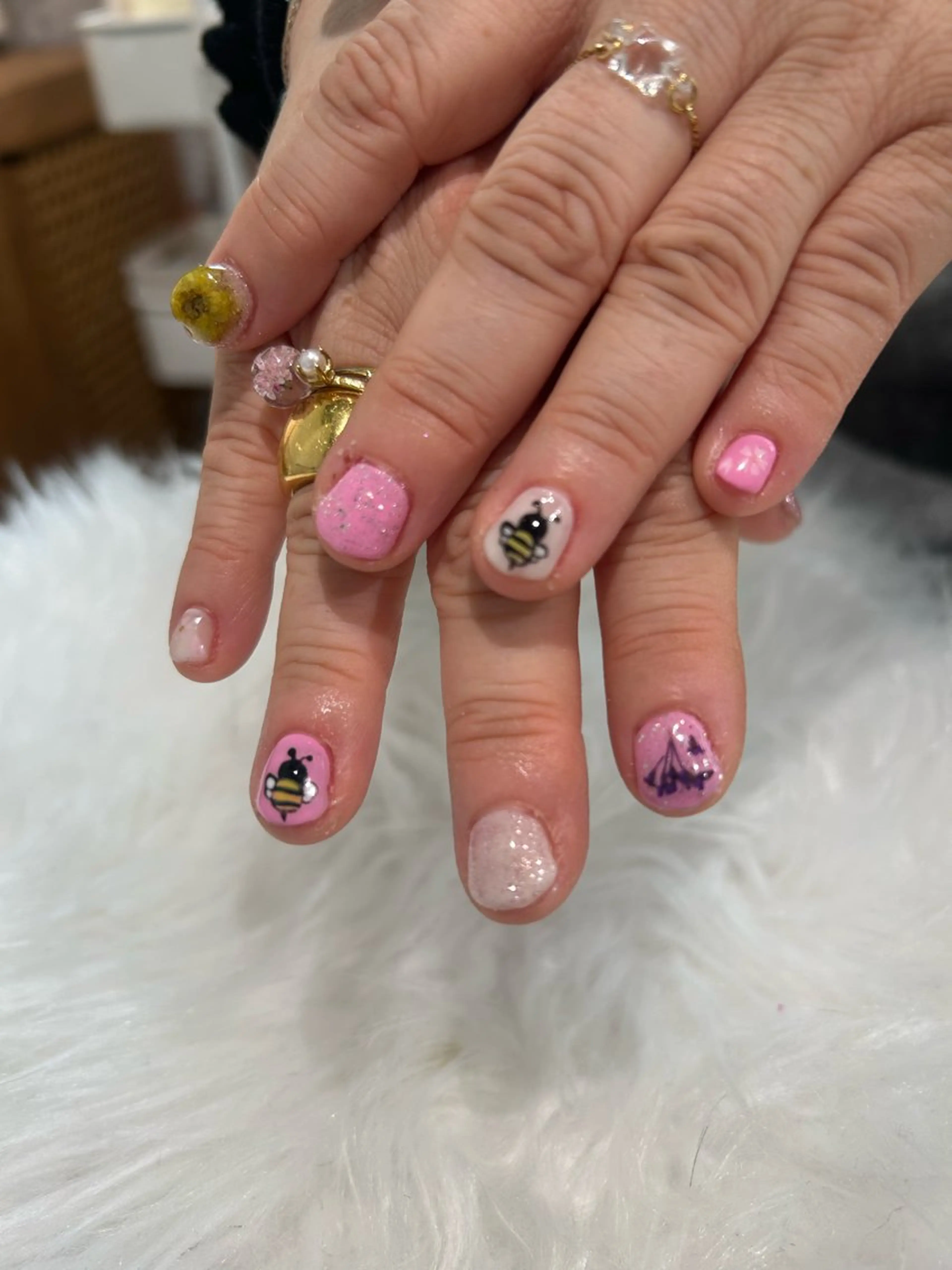 ネイル 成人式 長さ出し 韓国ネイル ショートネイル ハンドネイル ♡ハイトーン★ ネイル/しの♡のヘアスタイル