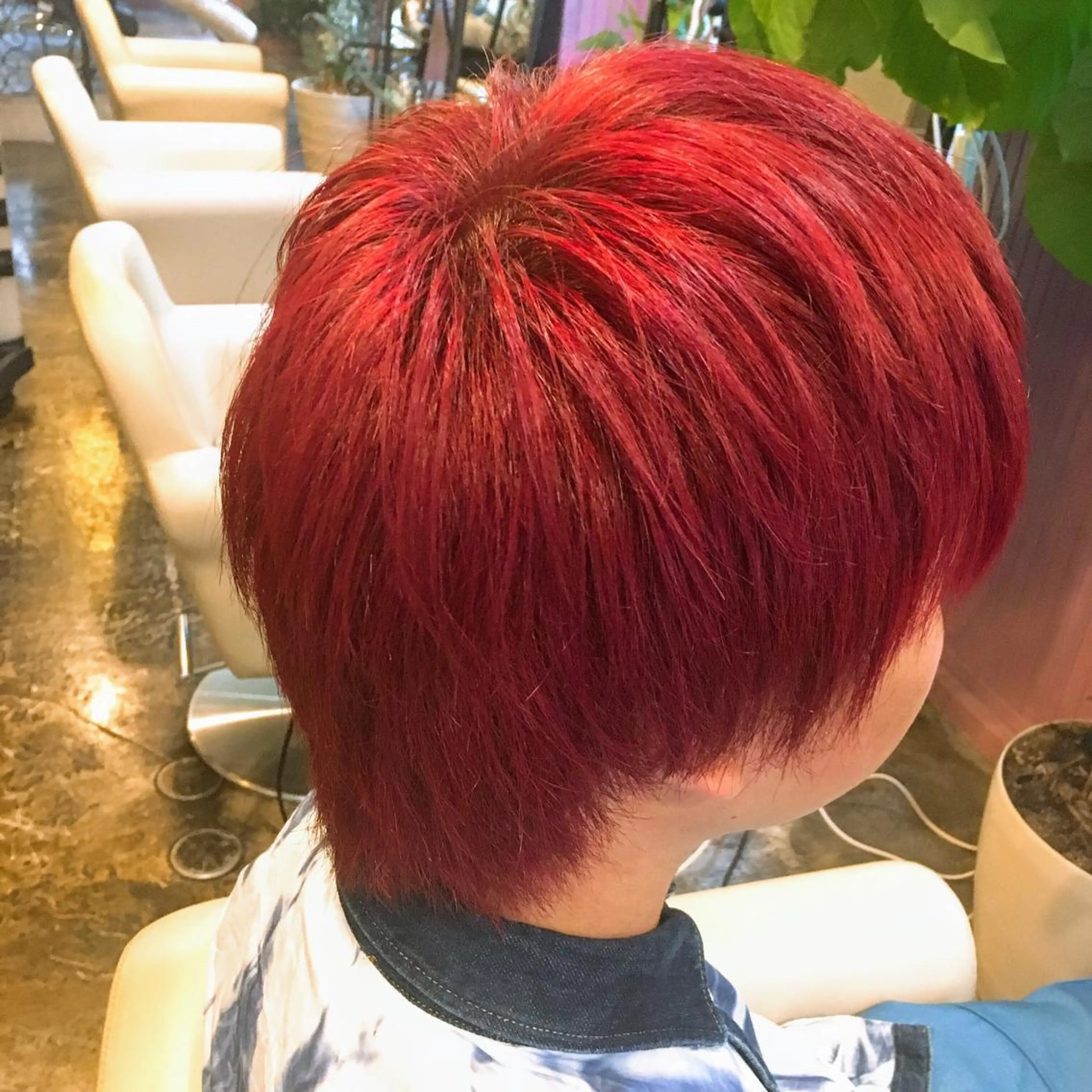 ショート カラー パーマ メンズ 表参道Lise おおいしおりのヘアスタイル