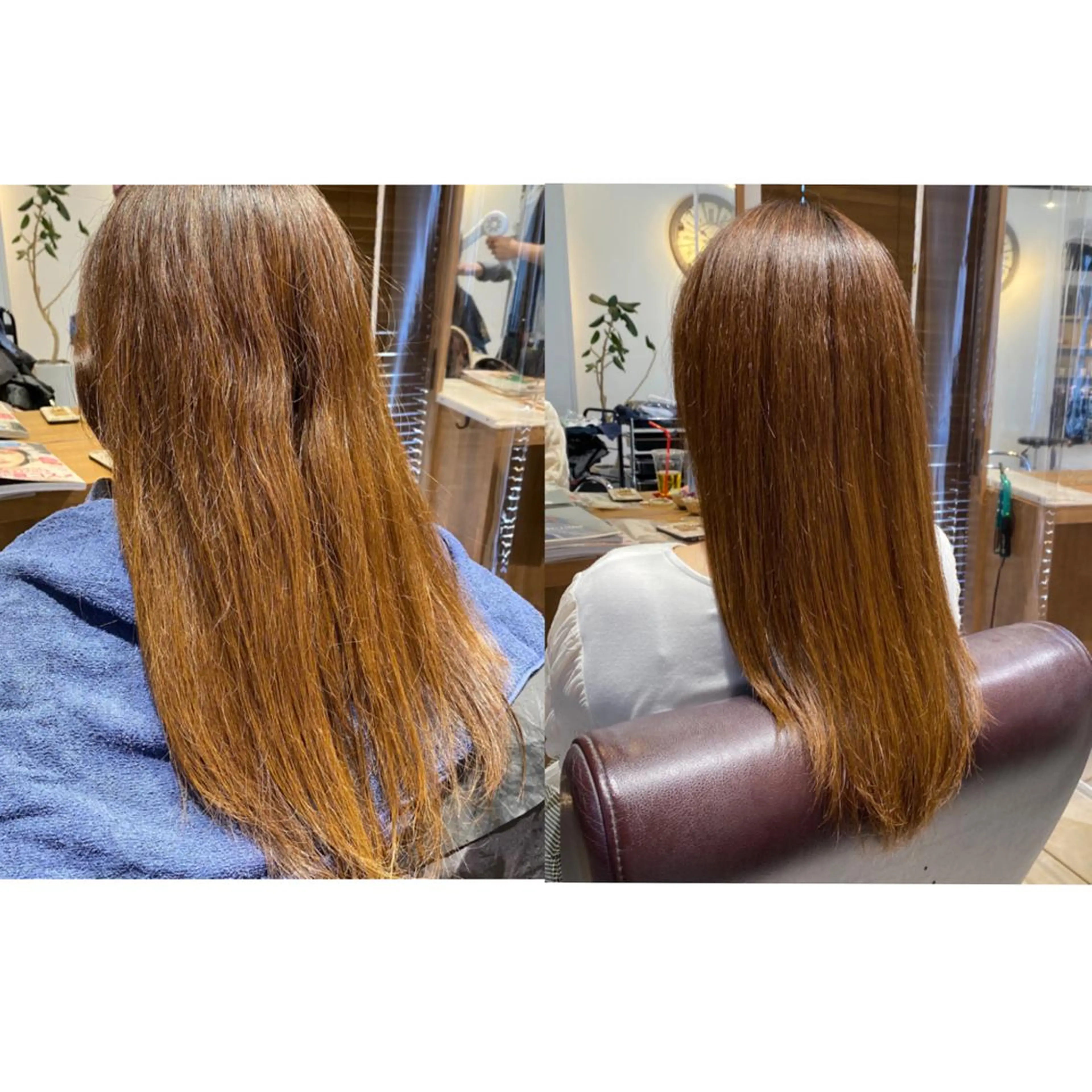 ロング パーマ ノンダメージ⭐️ 透明感カラー中田七菜のヘアスタイル