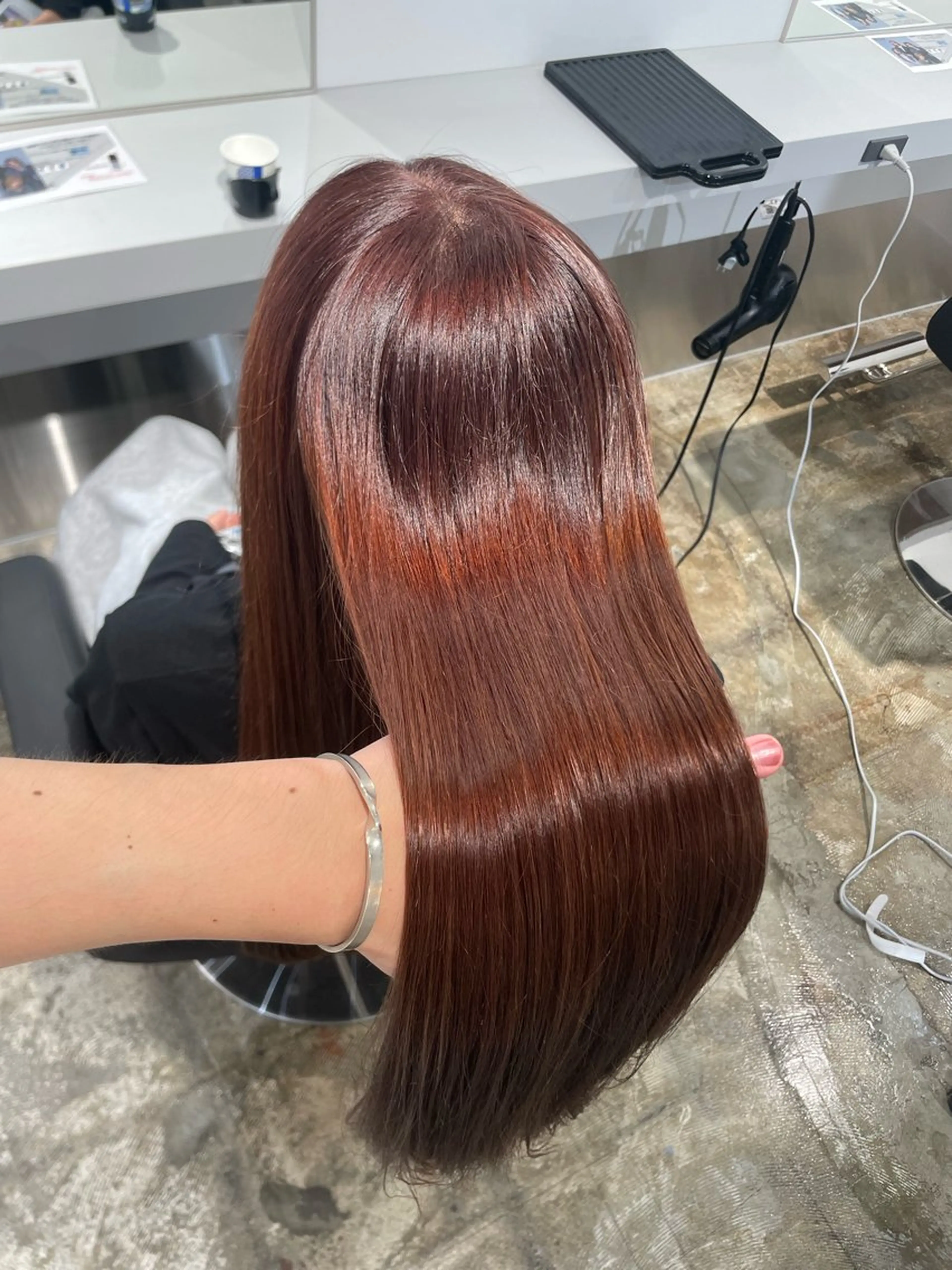 ロング カラー ブラウンカラー ピンクカラー ピンクブラウン ヘアカラー トリートメント 髪質改善/艶カラー Hiroakiのヘアスタイル