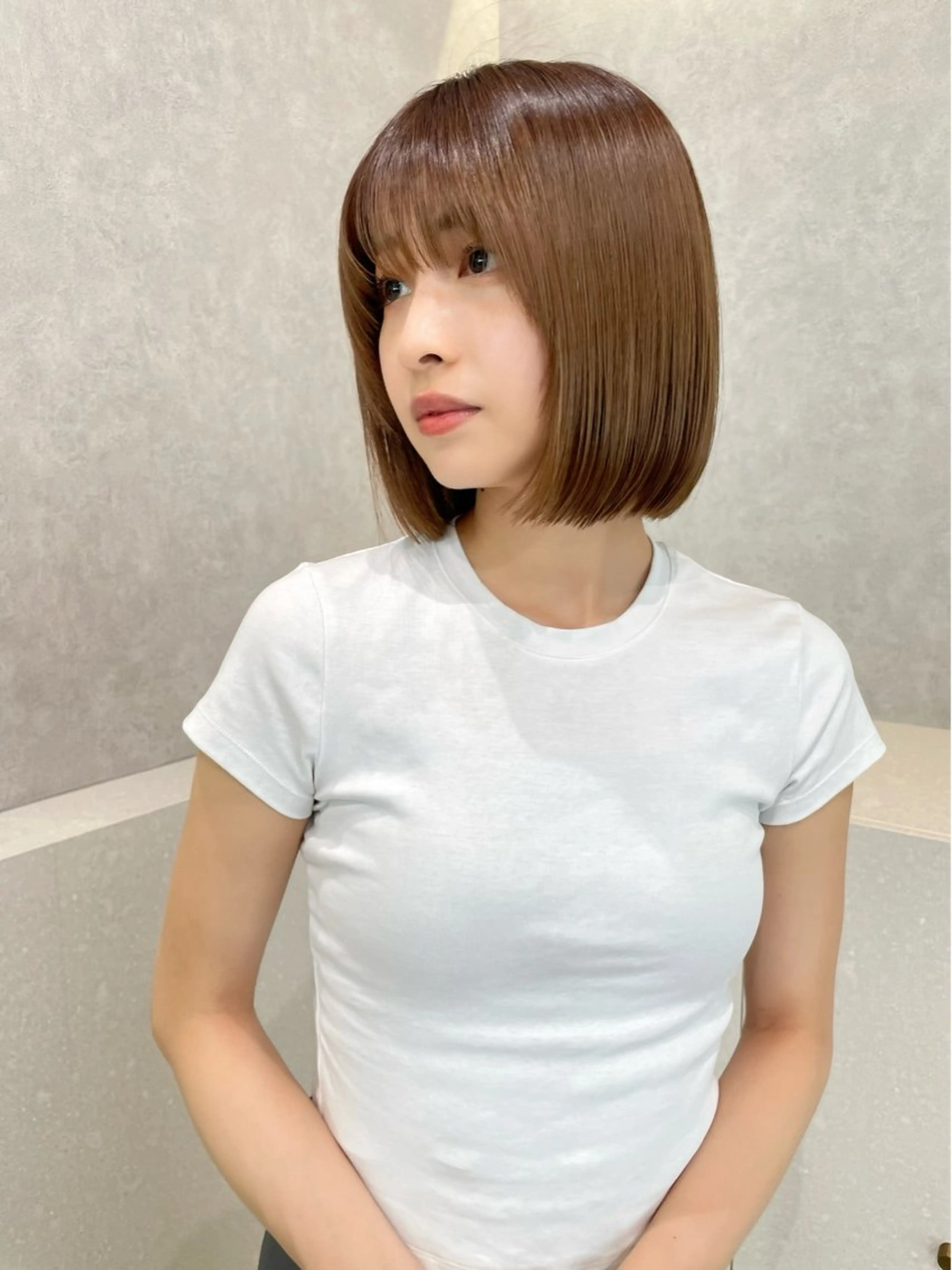 ショート カラー カット ヘアカラー トリートメント 韓国ヘア🇰🇷透明 感カラー/yui💞のヘアスタイル