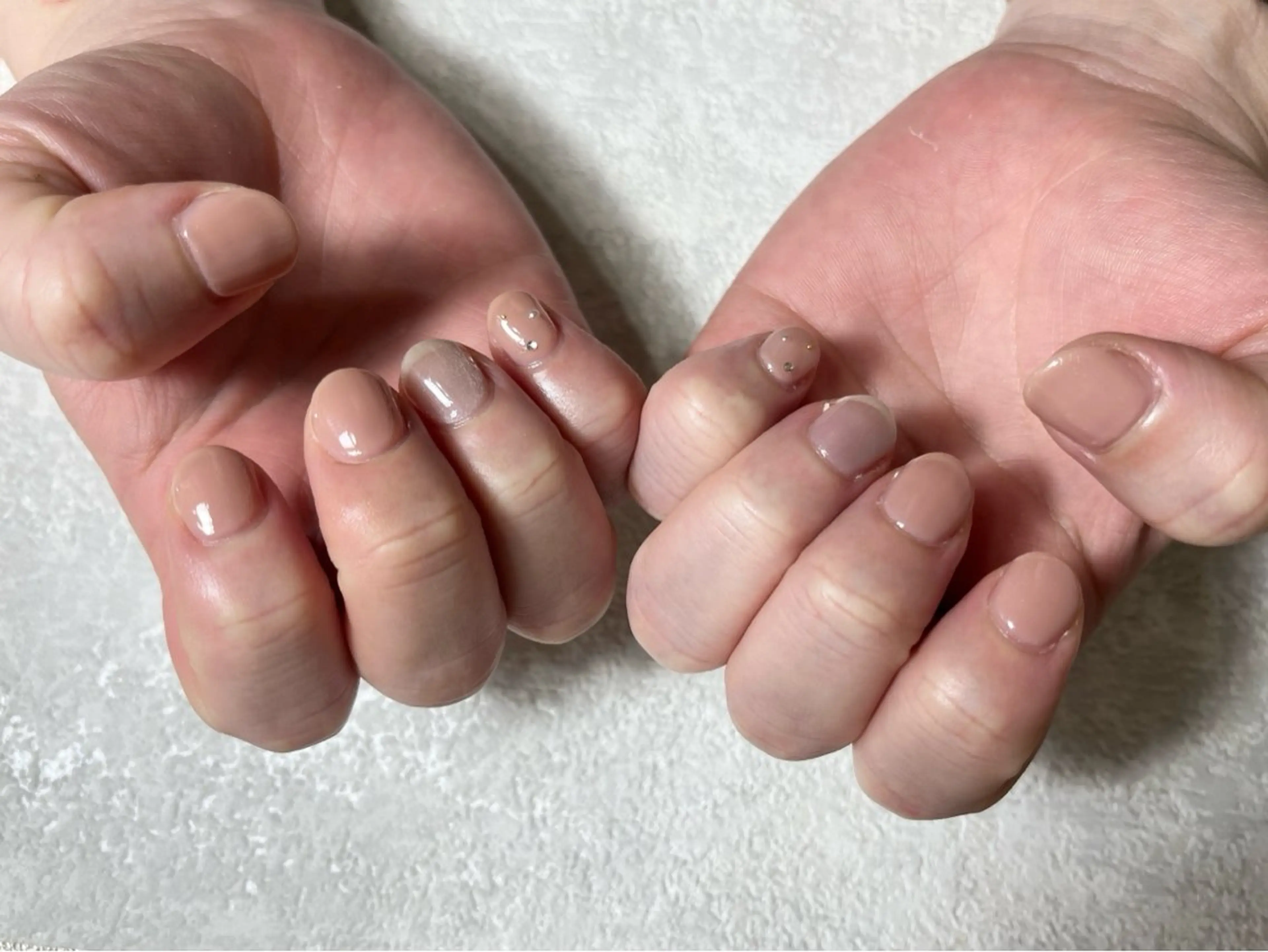 ネイル オーロラネイル フットネイル フレンチネイル ジェルネイル 韓国ネイル kikinail 溝の口のネイルデザイン