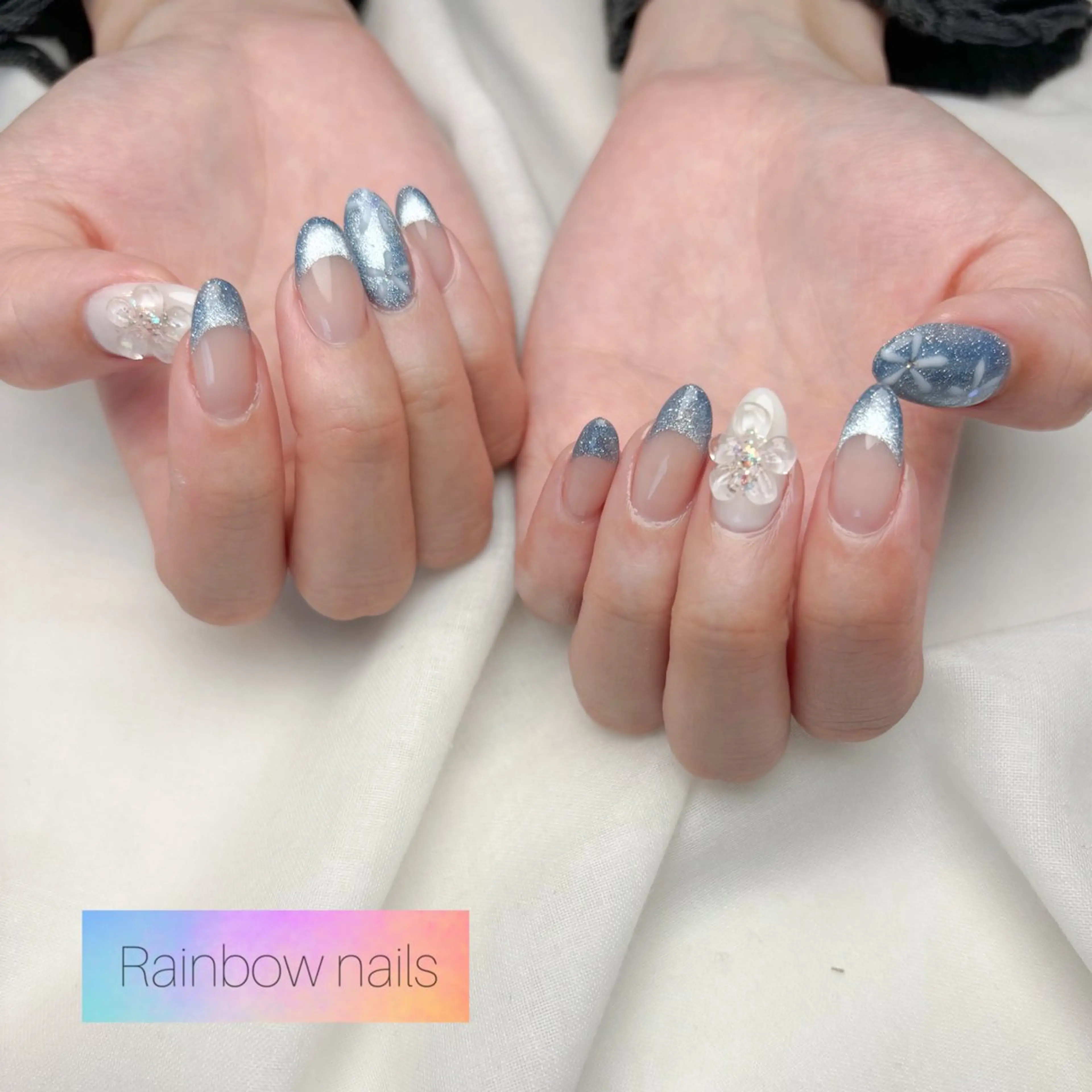 ネイル Rainbow nailsくろちゃんのネイルデザイン