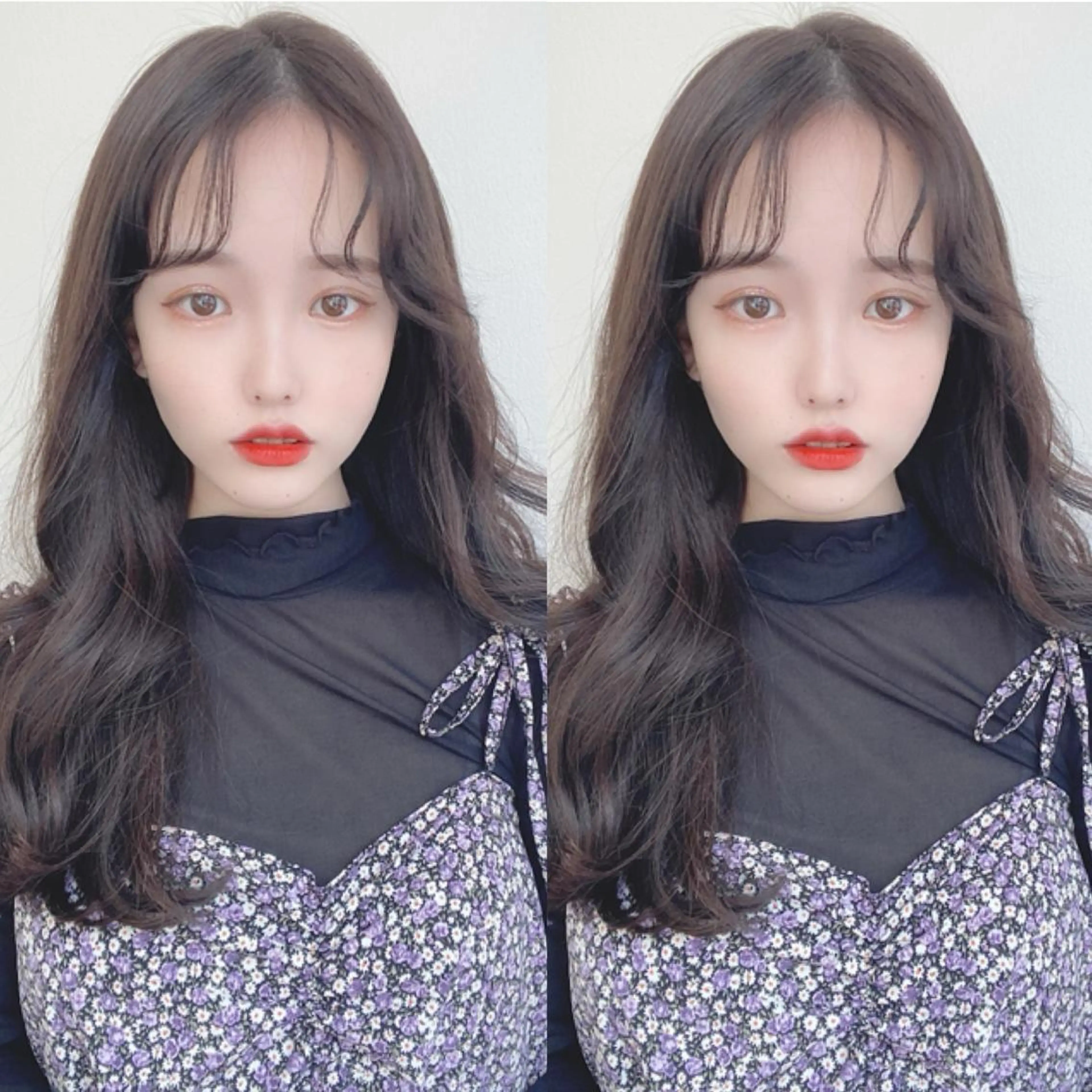 ロング カラー ヘアアレンジ 韓国風ヘア レイヤーカット指名 No.1💖マユカのヘアスタイル