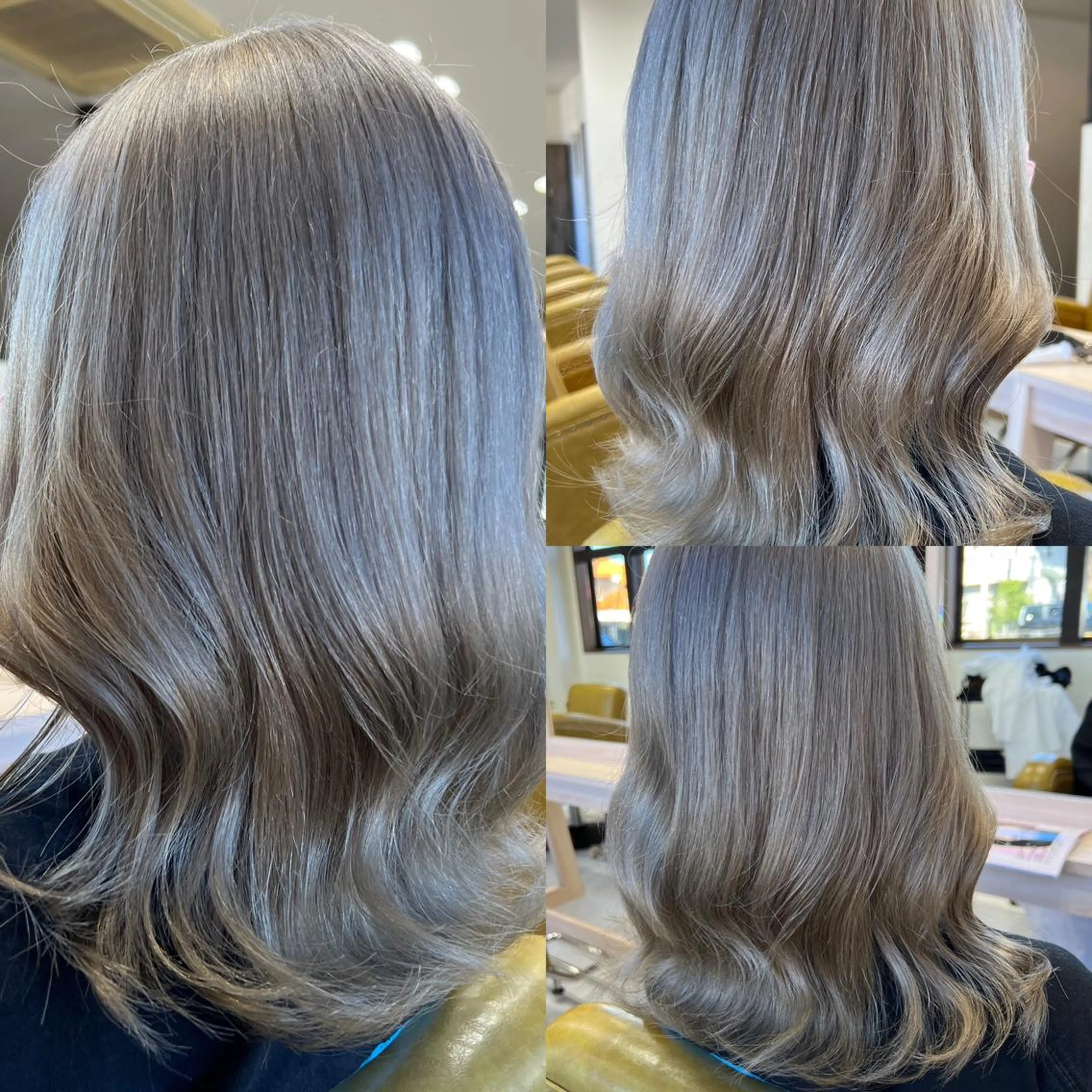 ミディアム ヘアカラー 松本 菜那のヘアスタイル