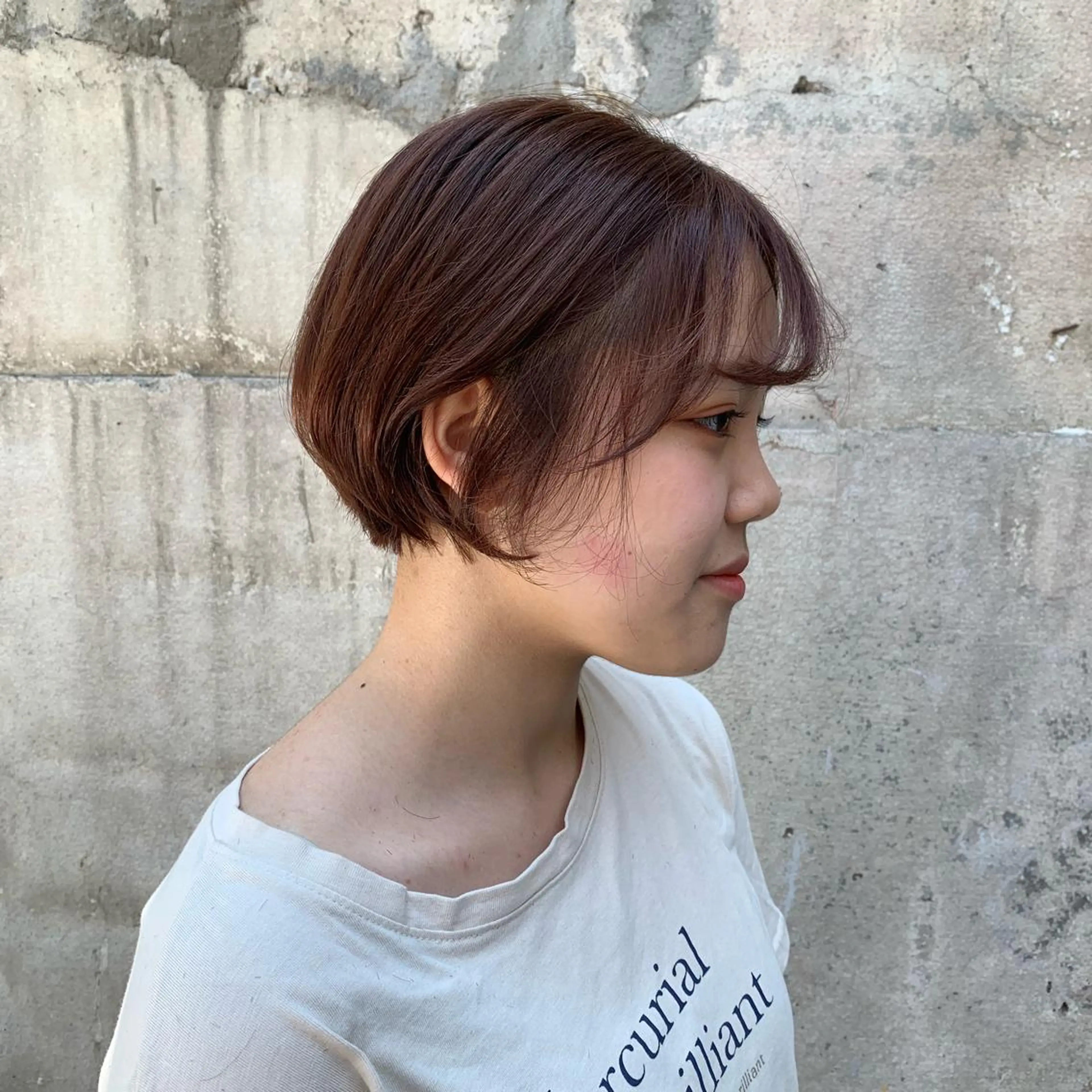 ショート カラー オレンジ ボブ エギョモリ タンバルモリ 韓国風ヘア 韓国×巻ける髪質改善 💍maki💍のヘアスタイル