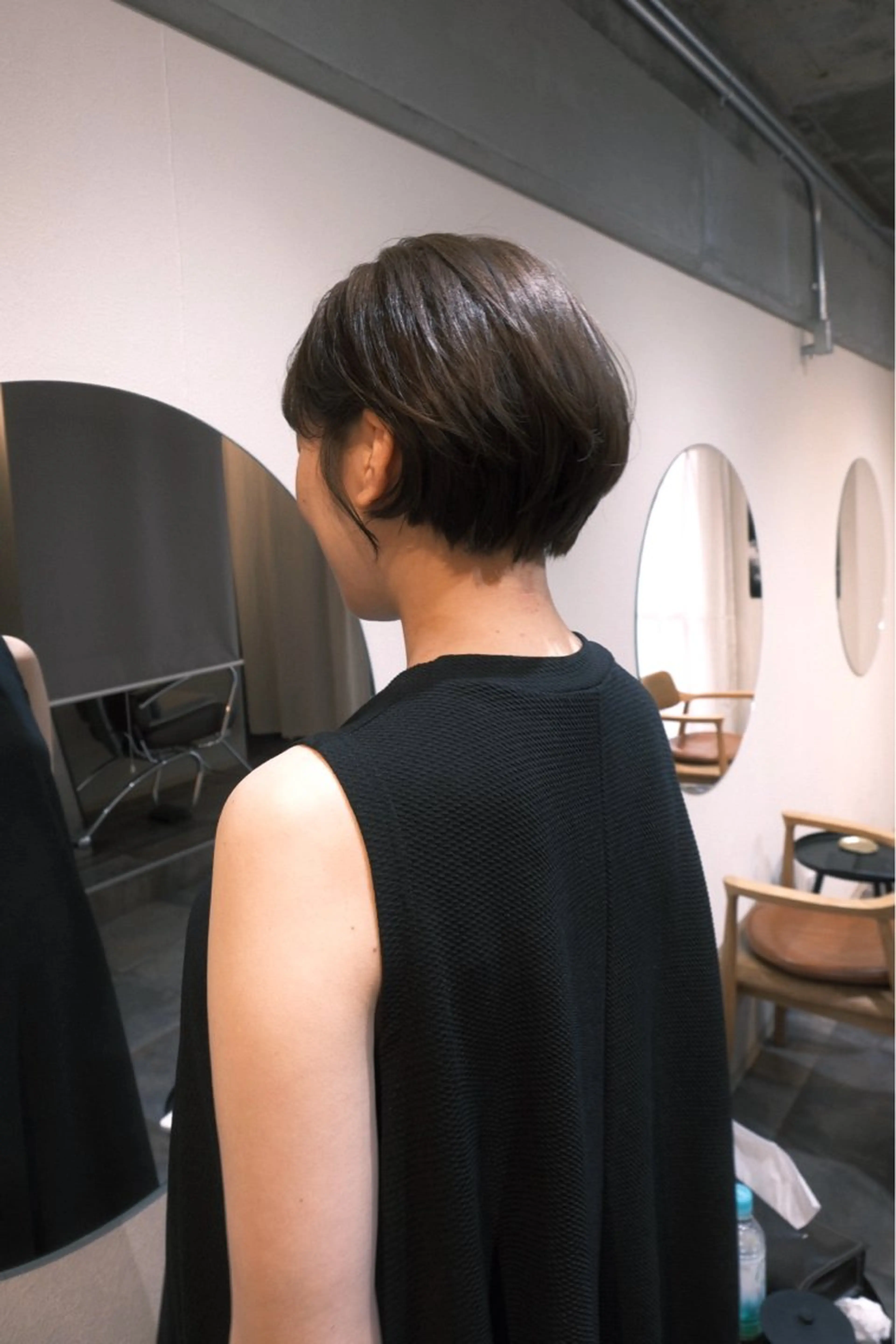 ショート カット ヘアカラー トリートメント ヘアセット ハルカ/透け感カラー /顔周りレイヤーのヘアスタイル