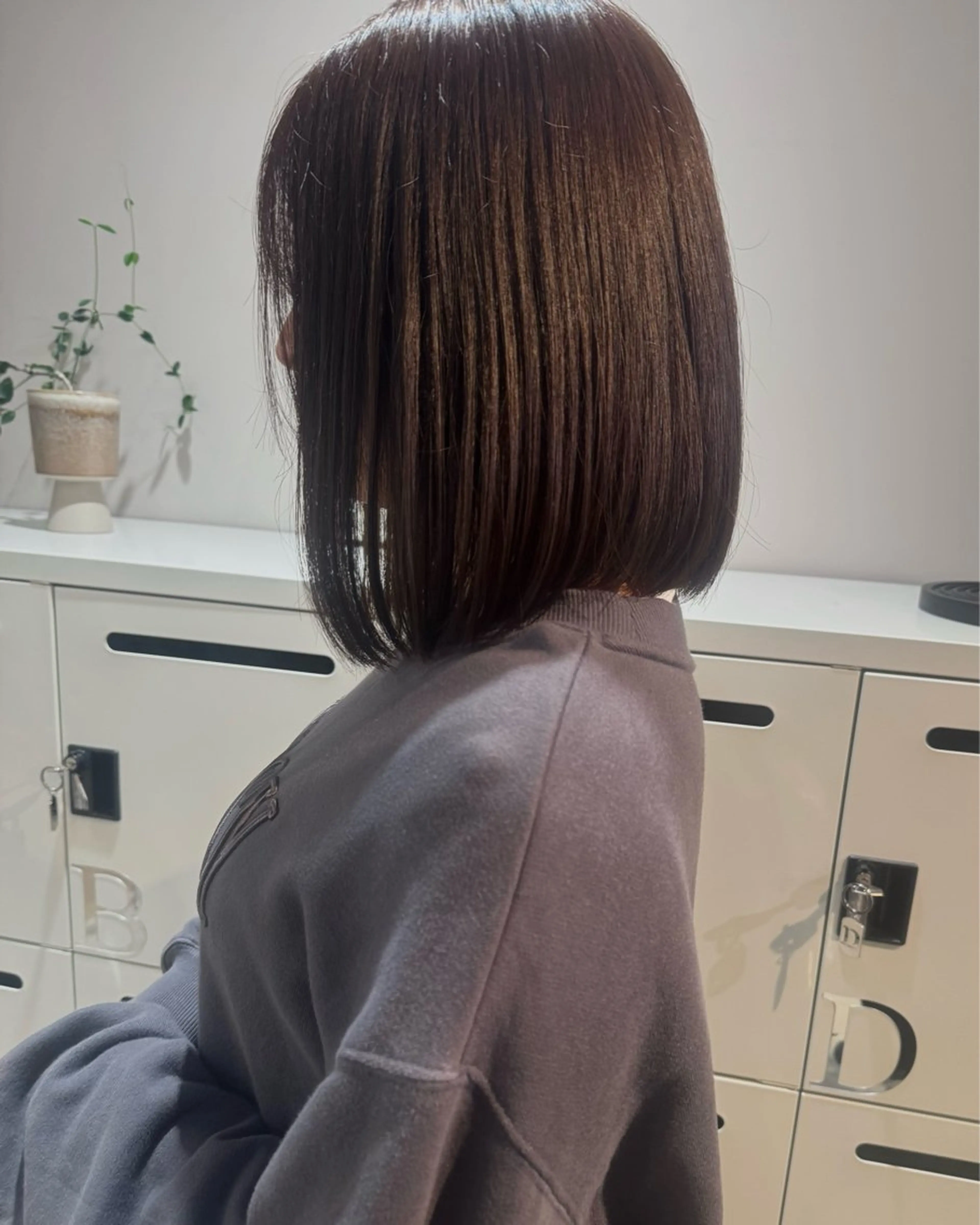 ミディアム カラー ブラウンカラー チョコレートブラウン ヘアカラー トリートメント 樋口 みのりのヘアスタイル