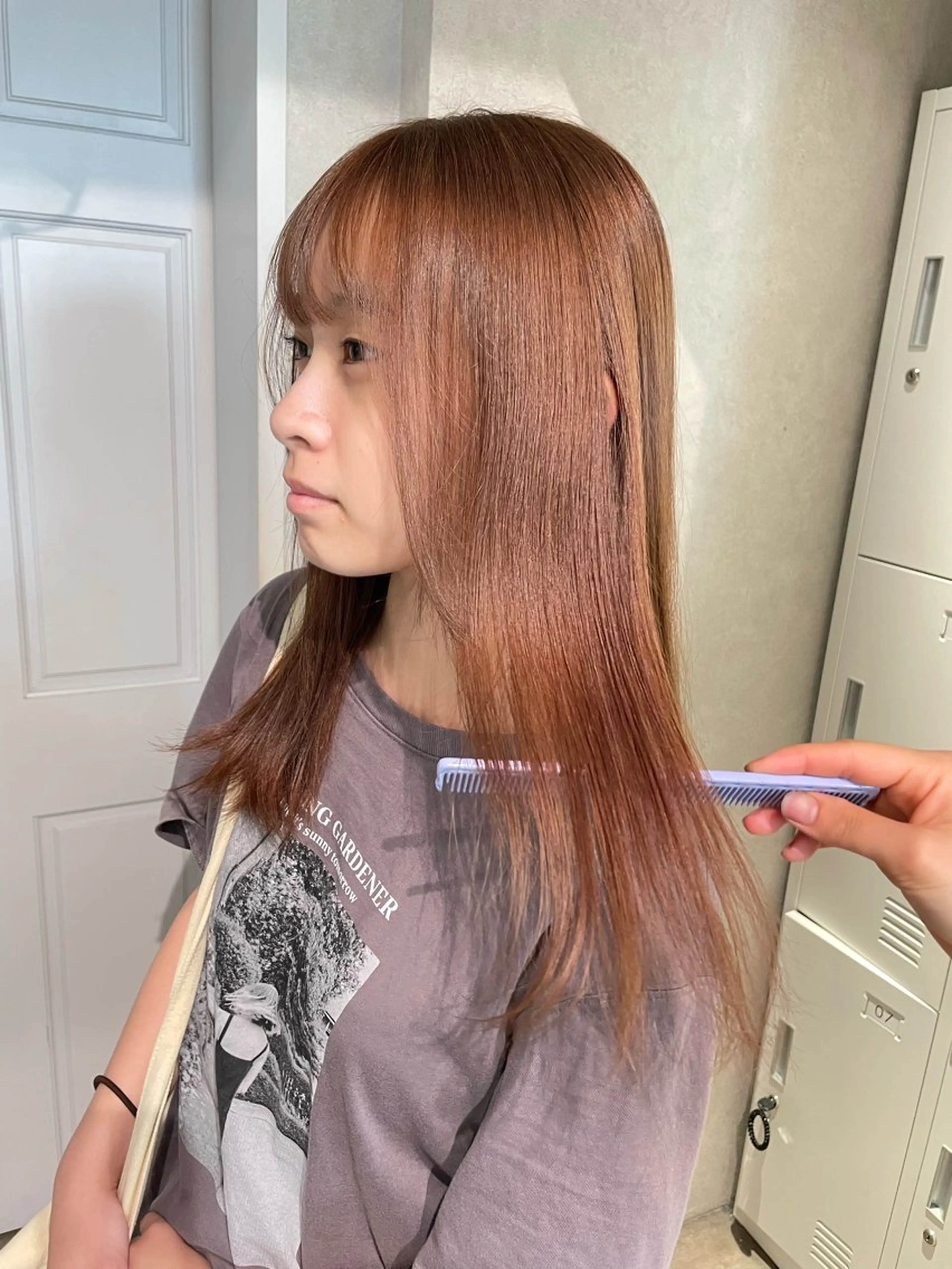 セミロング カラー ブリーチ ブリーチなしカラー ヘアカラー ナチュラル透明感🌱 小山美樹子のヘアスタイル