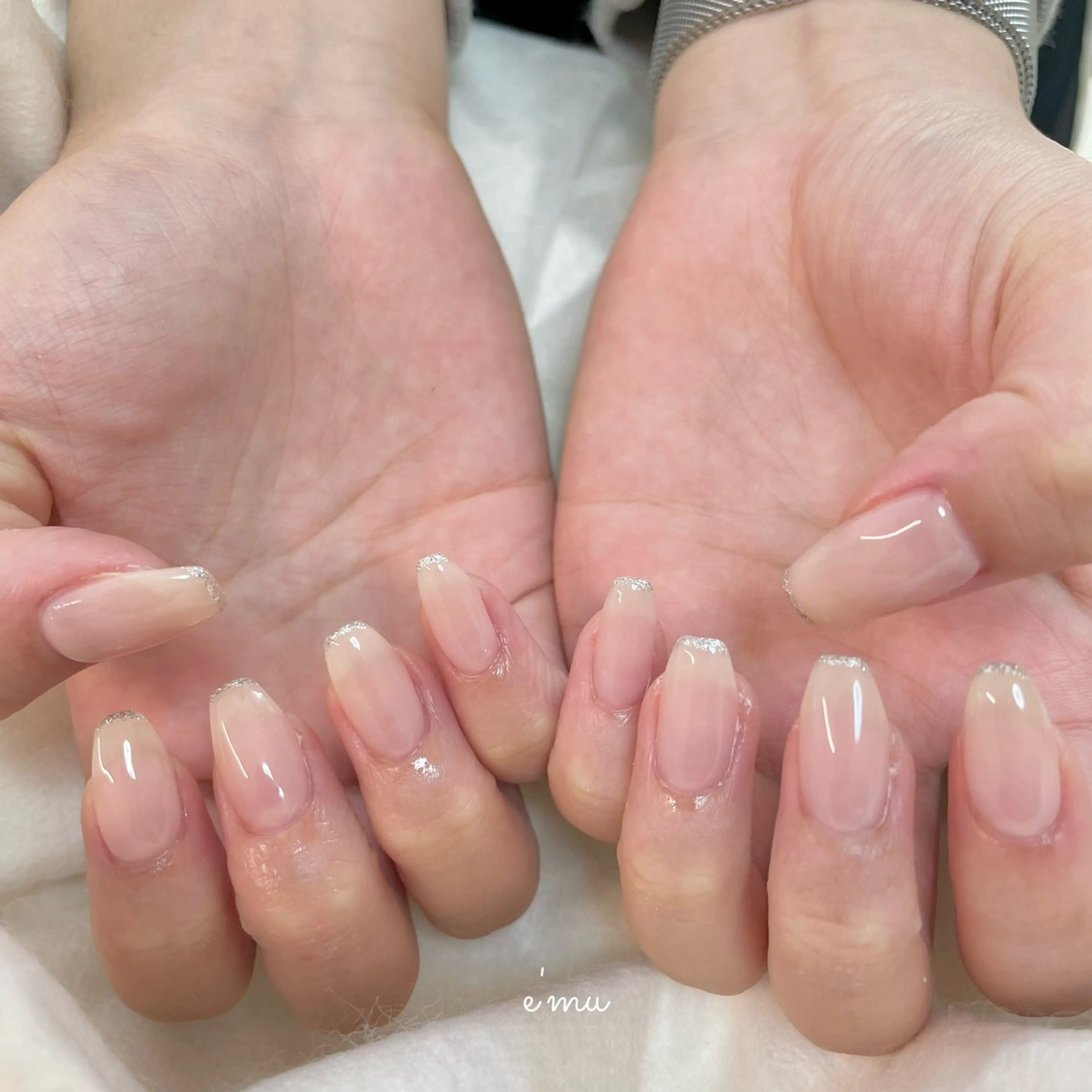 ネイル フレンチネイル ハンドネイル nail salon e'mu💐のネイルデザイン