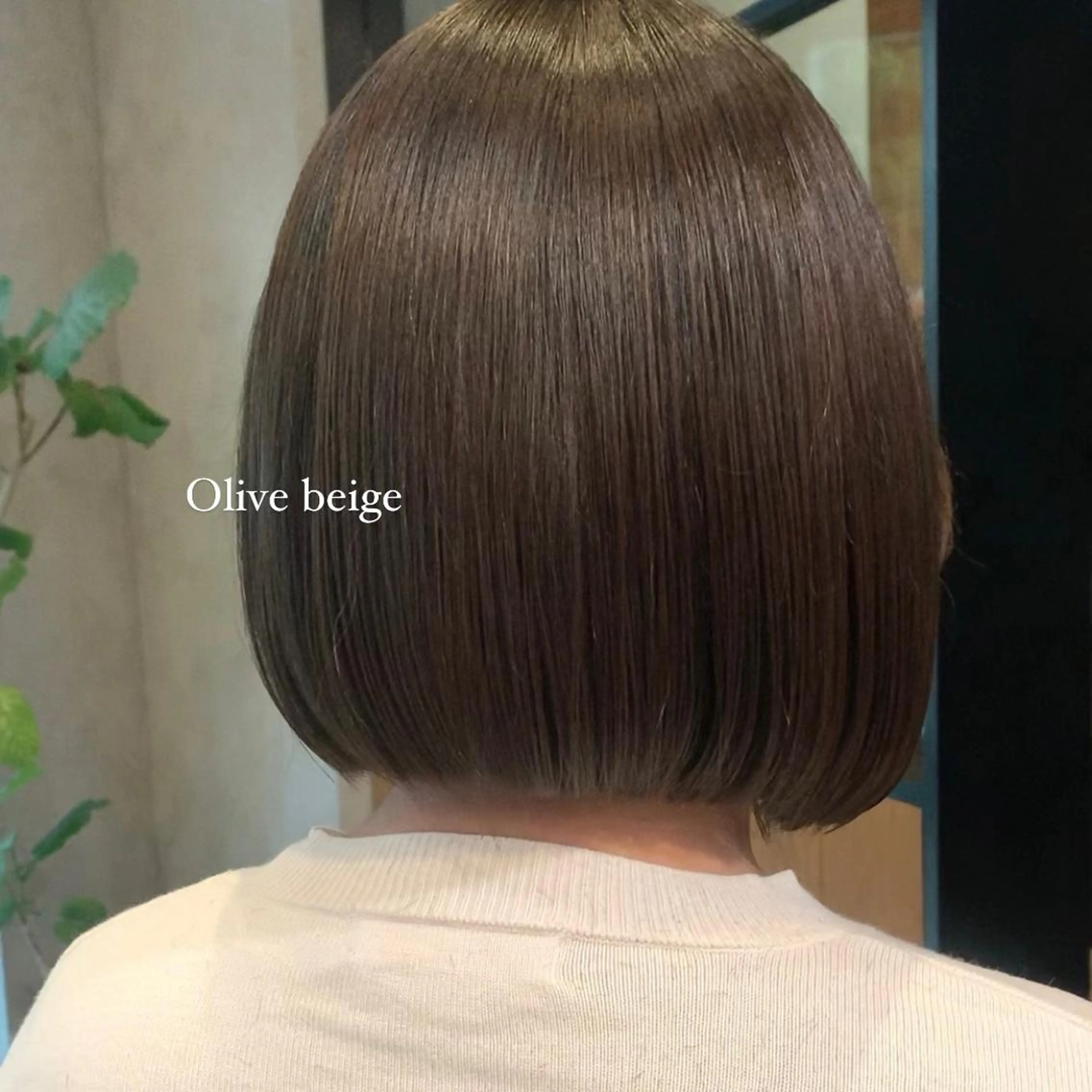 ショート カラー ベージュカラー オリーブベージュ ヘアカラー トリートメント 🤍aimi🤍 ウルフ/韓国ヘアのヘアスタイル