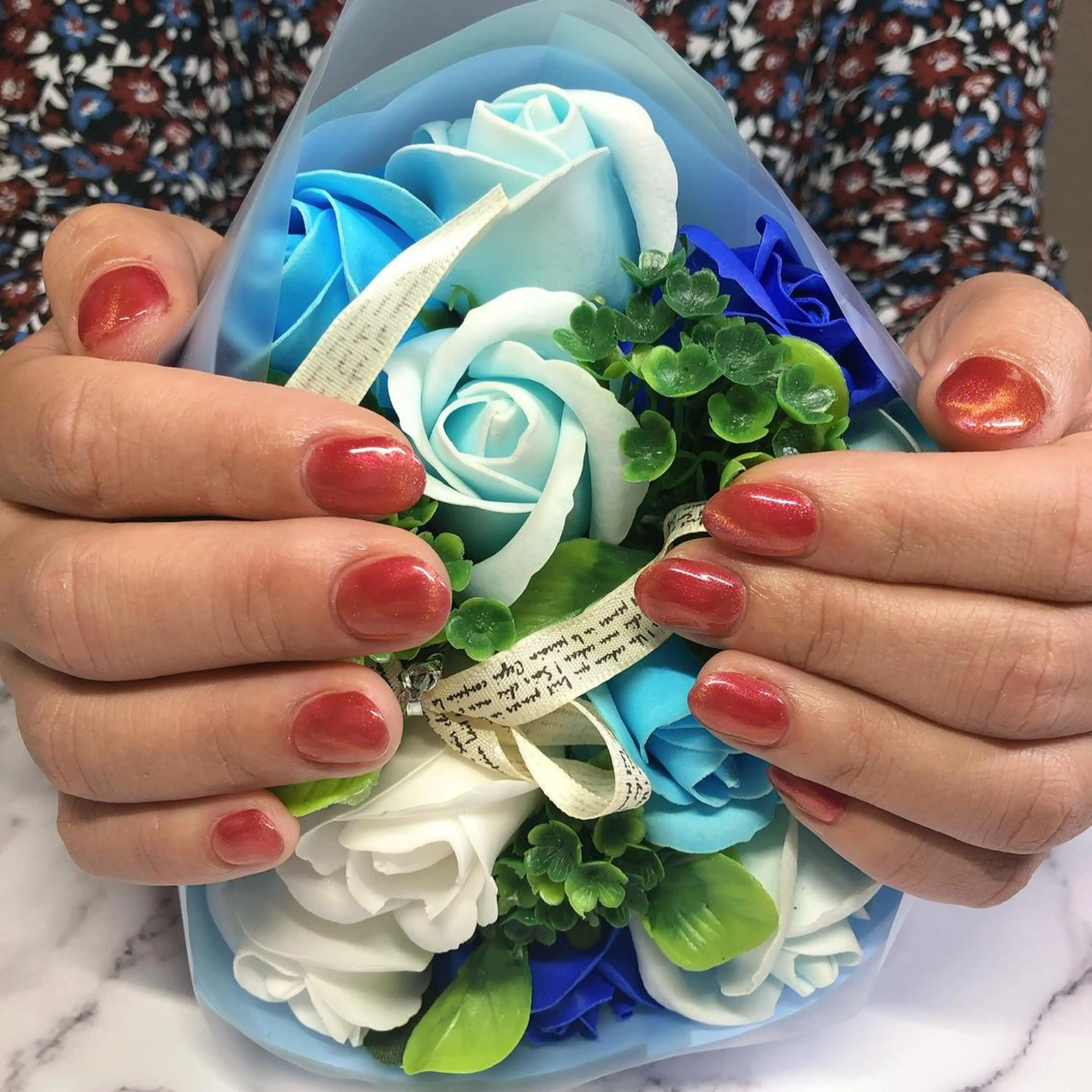 ネイル ジェルネイル マグネットネイル ワンカラーネイル 奥園 良恵のネイルデザイン