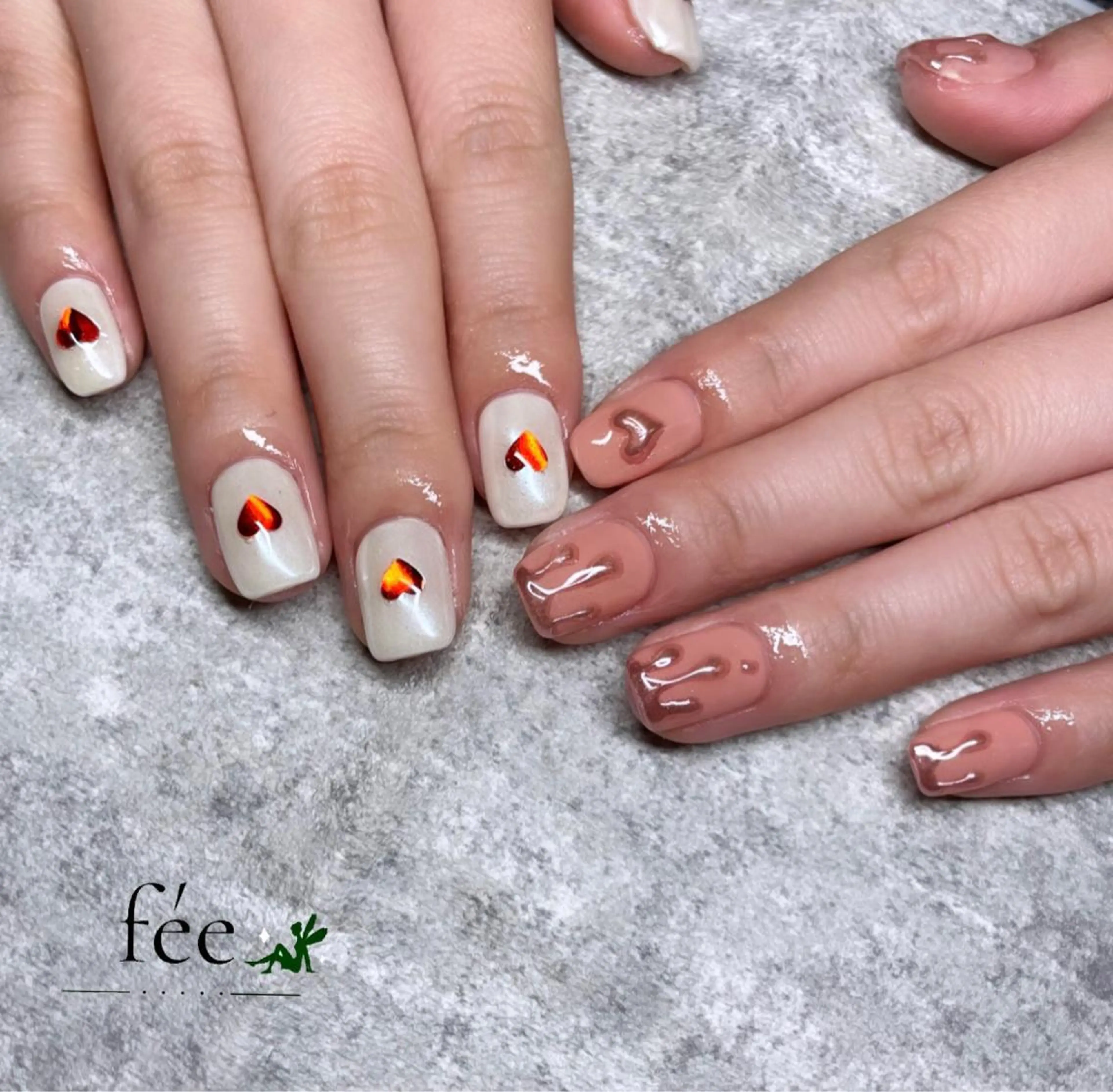 ネイル フットネイル ジェルネイル 韓国ネイル マグネットネイル ミラーネイル ハンドネイル nail salon fee（フィー）のネイルデザイン