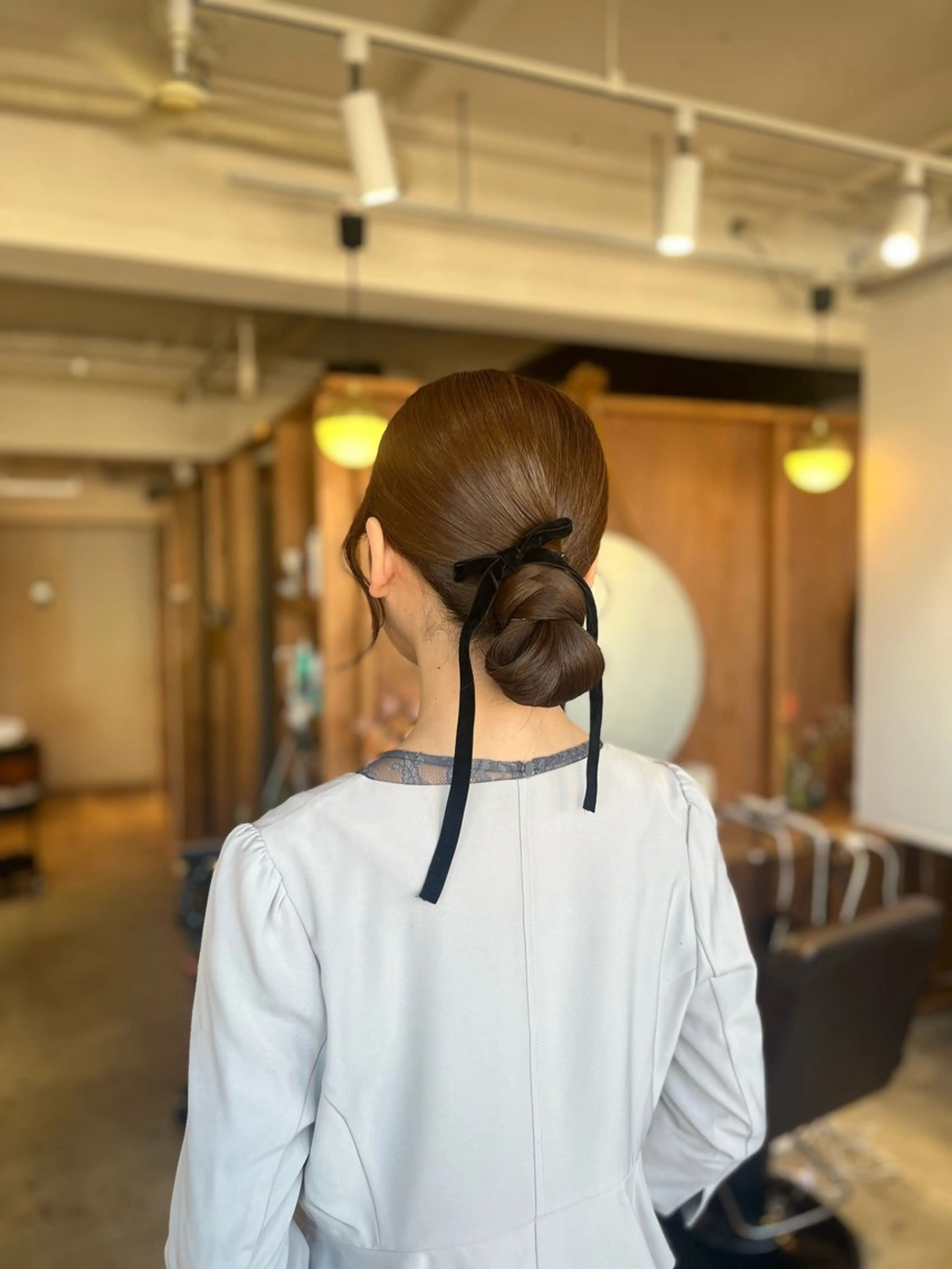 セミロング ヘアアレンジ 塩川ももこ/ 縮毛矯正/ヘアセットのヘアスタイル