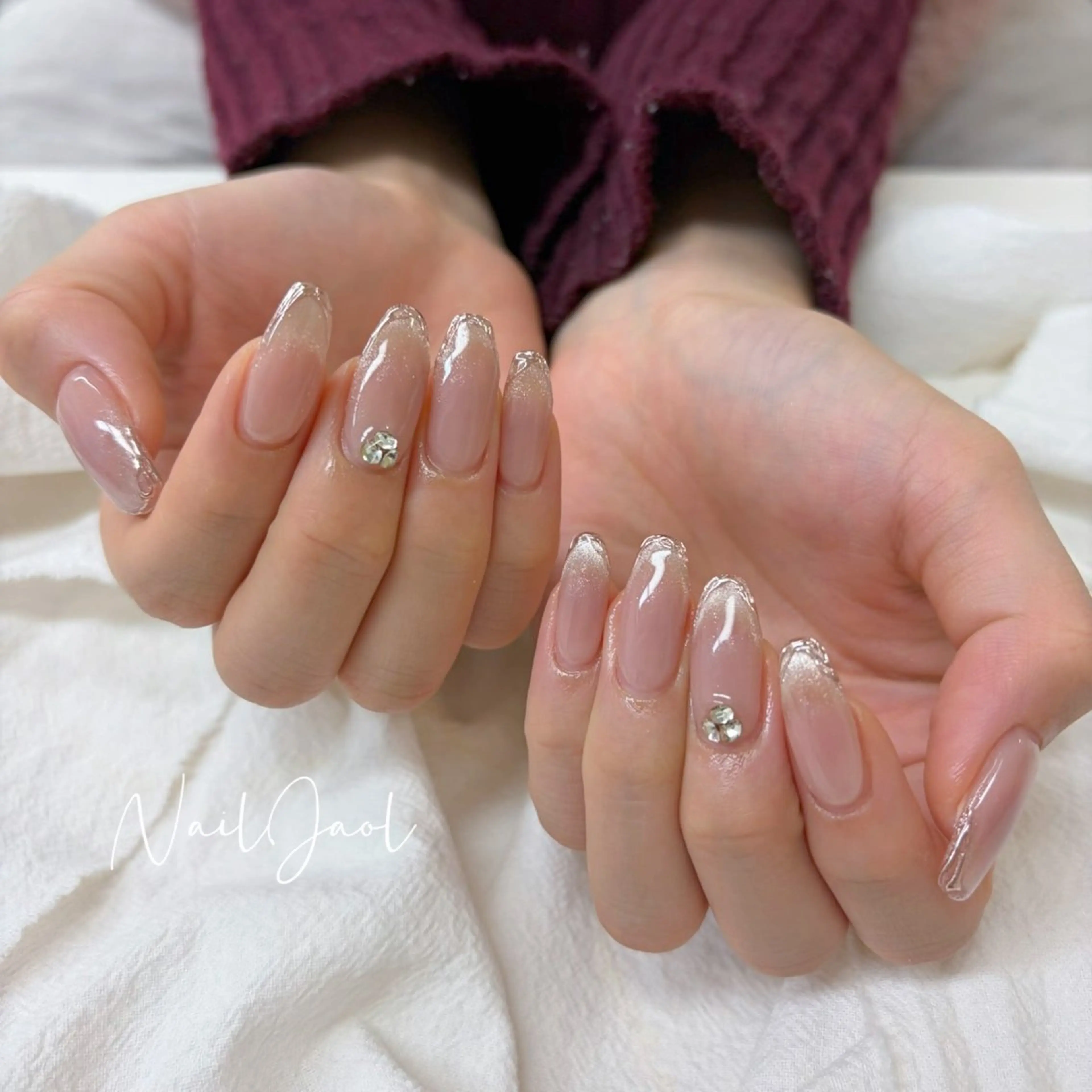 セミロング 韓国風ヘア ハンドネイル nail jaol池袋店所属・ネイルJaol 池袋のネイルデザイン