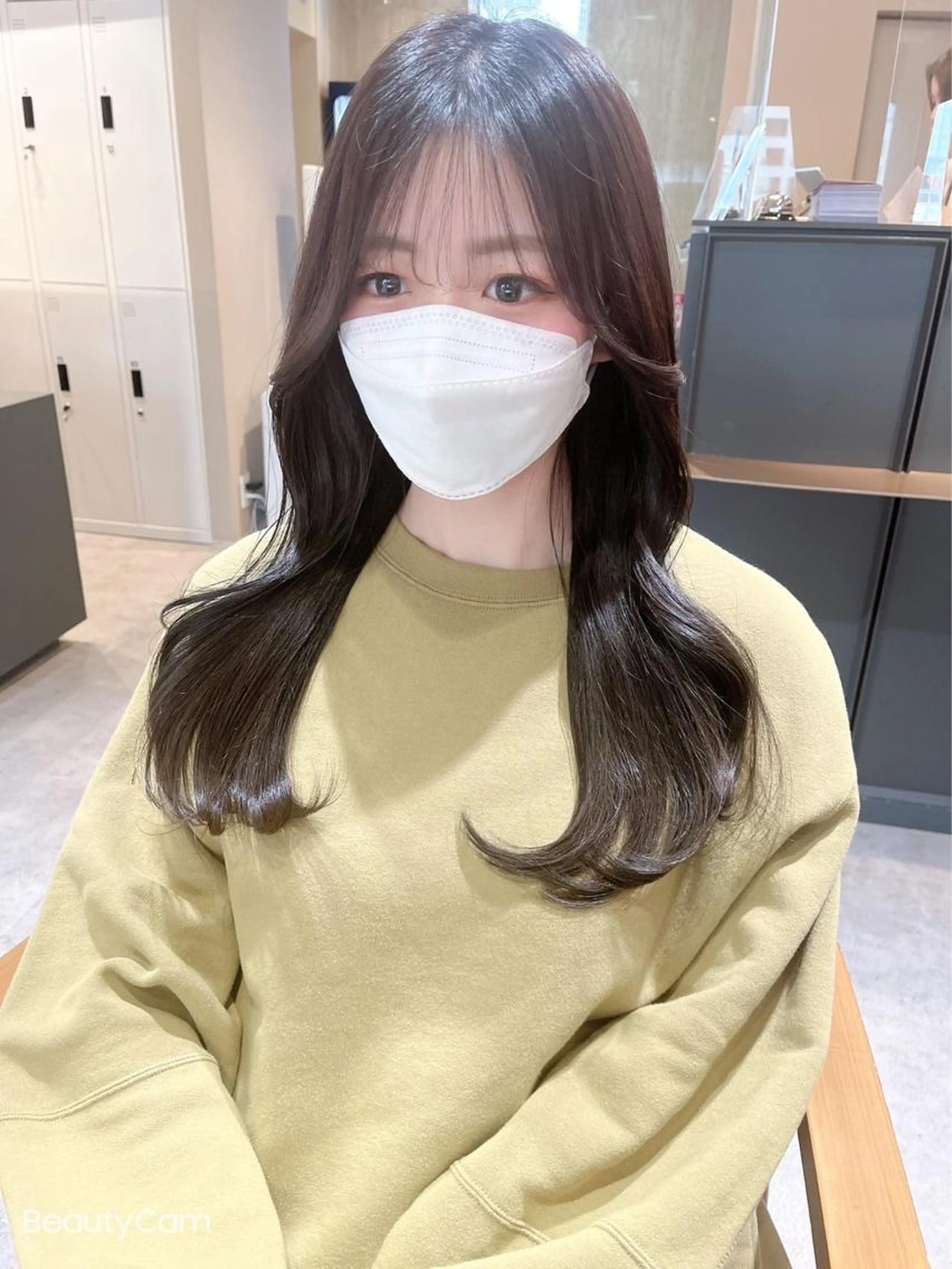 ✂︎💇🏻‍♀️前髪・顔まわりカット＋ダウンセット(韓国巻きヘア)🇰🇷の写真