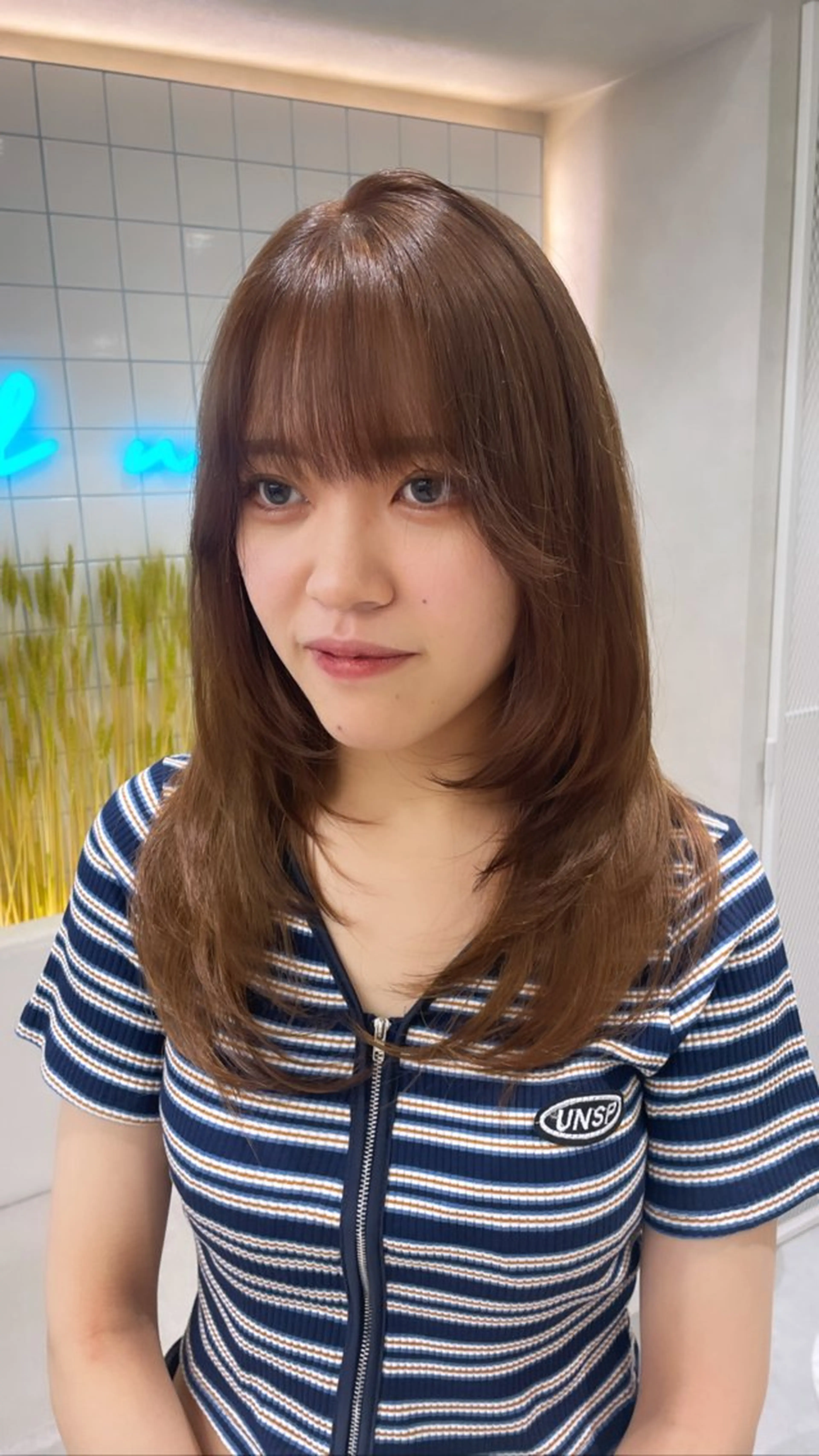 セミロング カラー 韓国ヘア/レイヤー Londエレンのヘアスタイル