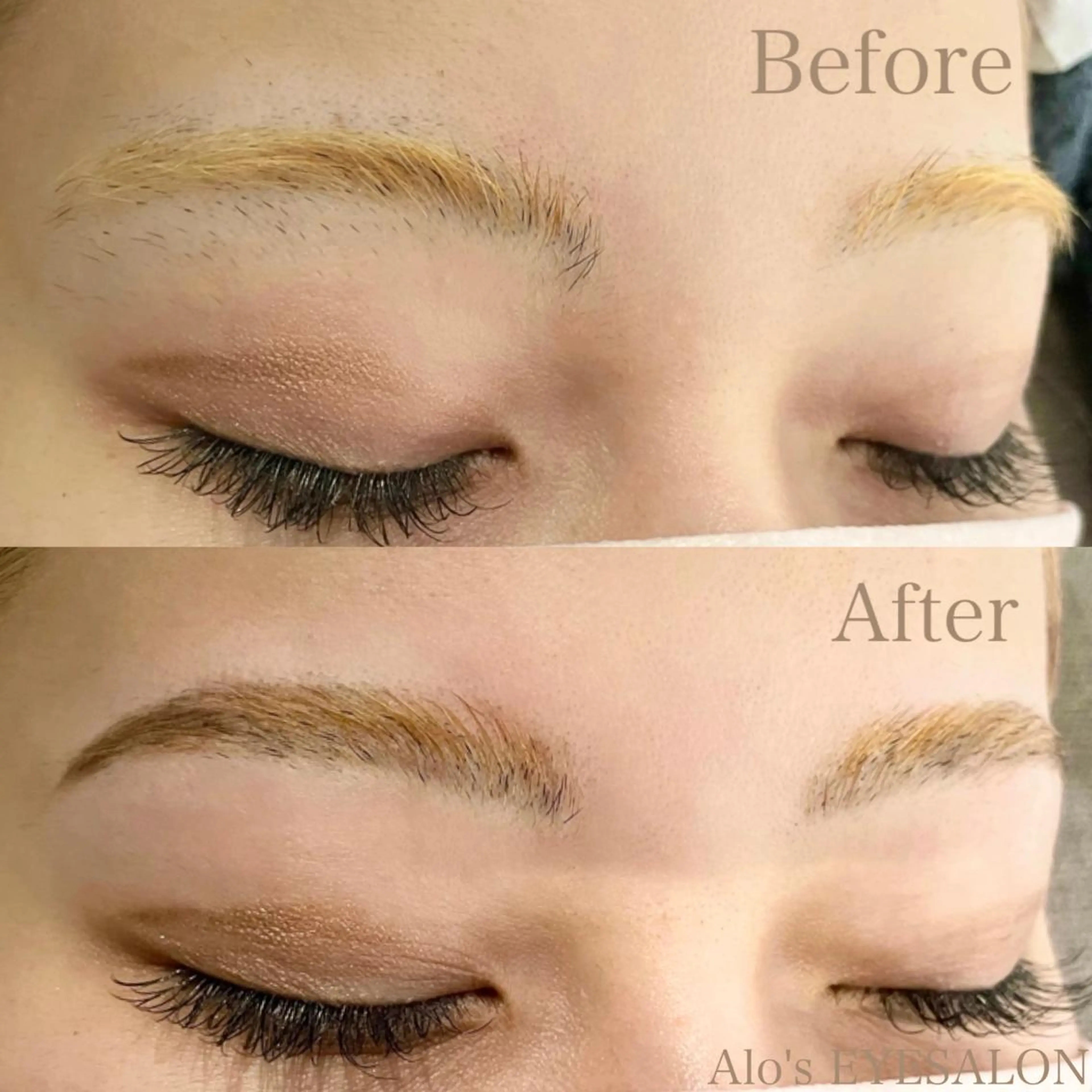 アイブロウ ハリウッドブロウリフト バイフルール アイラッシュサロンのマツエク・マツパデザイン