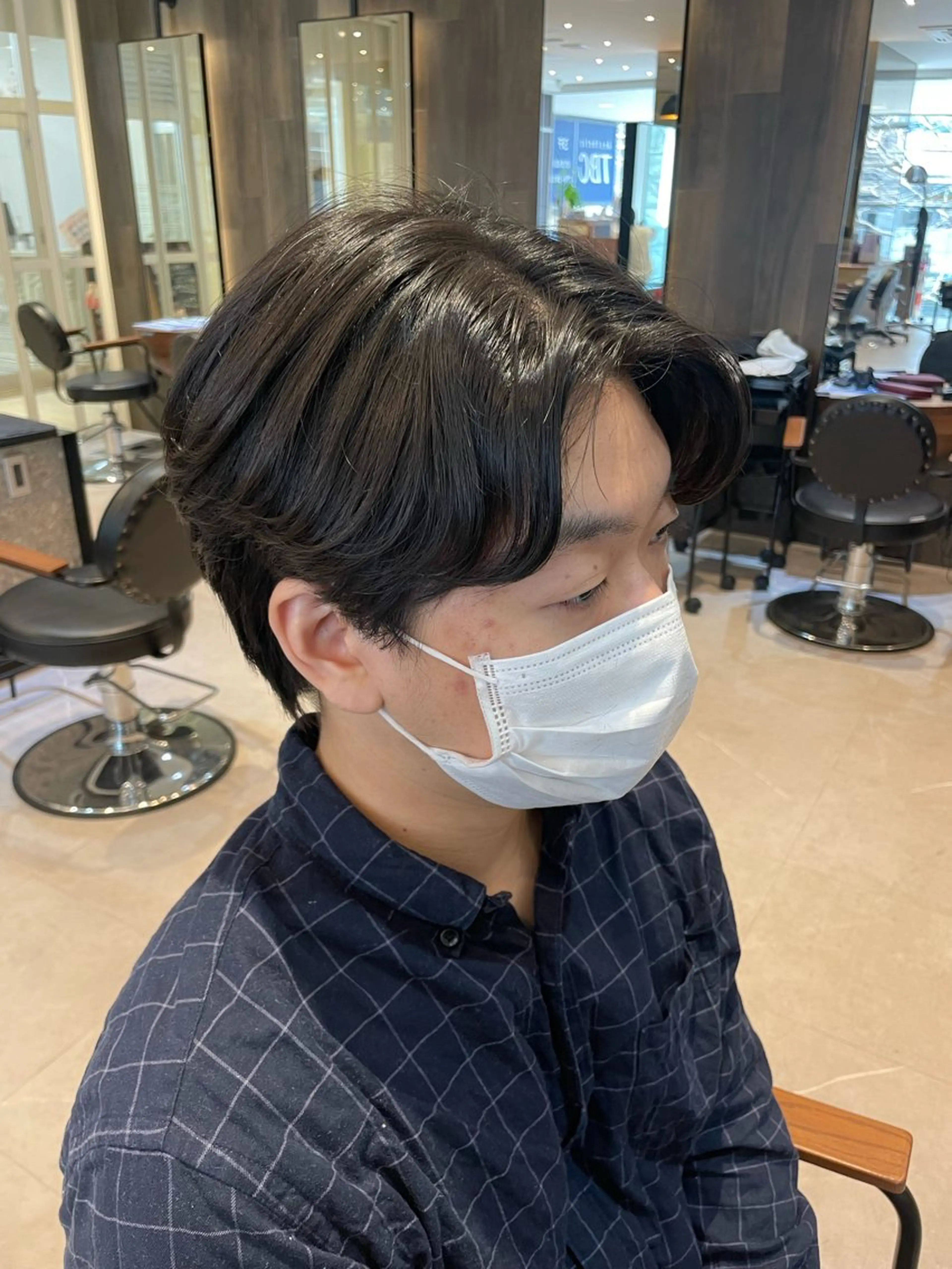 メンズ カルマパーマ メンズパーマ 韓国ヘア/そら レイヤー透明感カラーのヘアスタイル