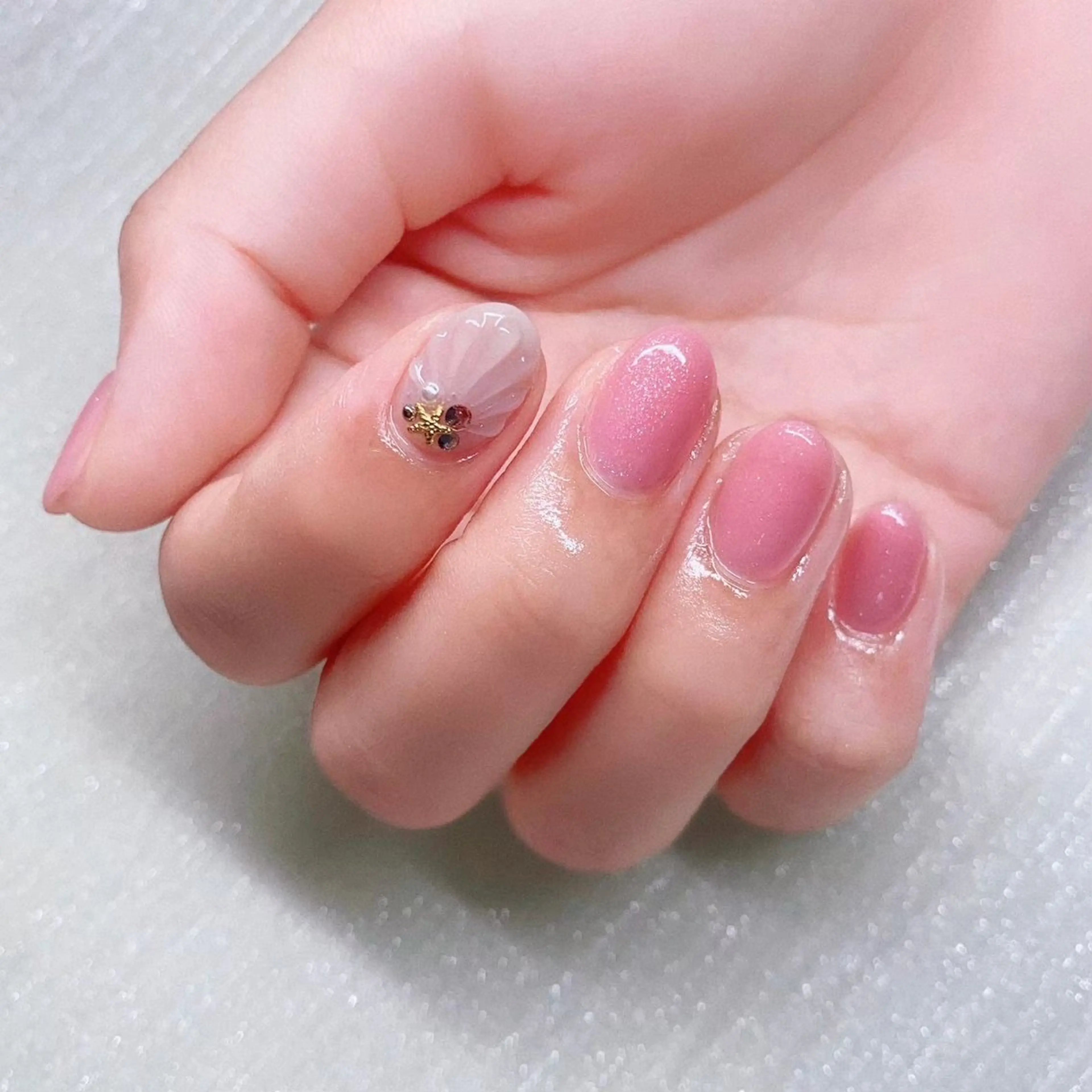 ネイル 長さ出し ストーンネイル ハンドネイル Nailist SUZU所属・Nailist suzuのネイルデザイン