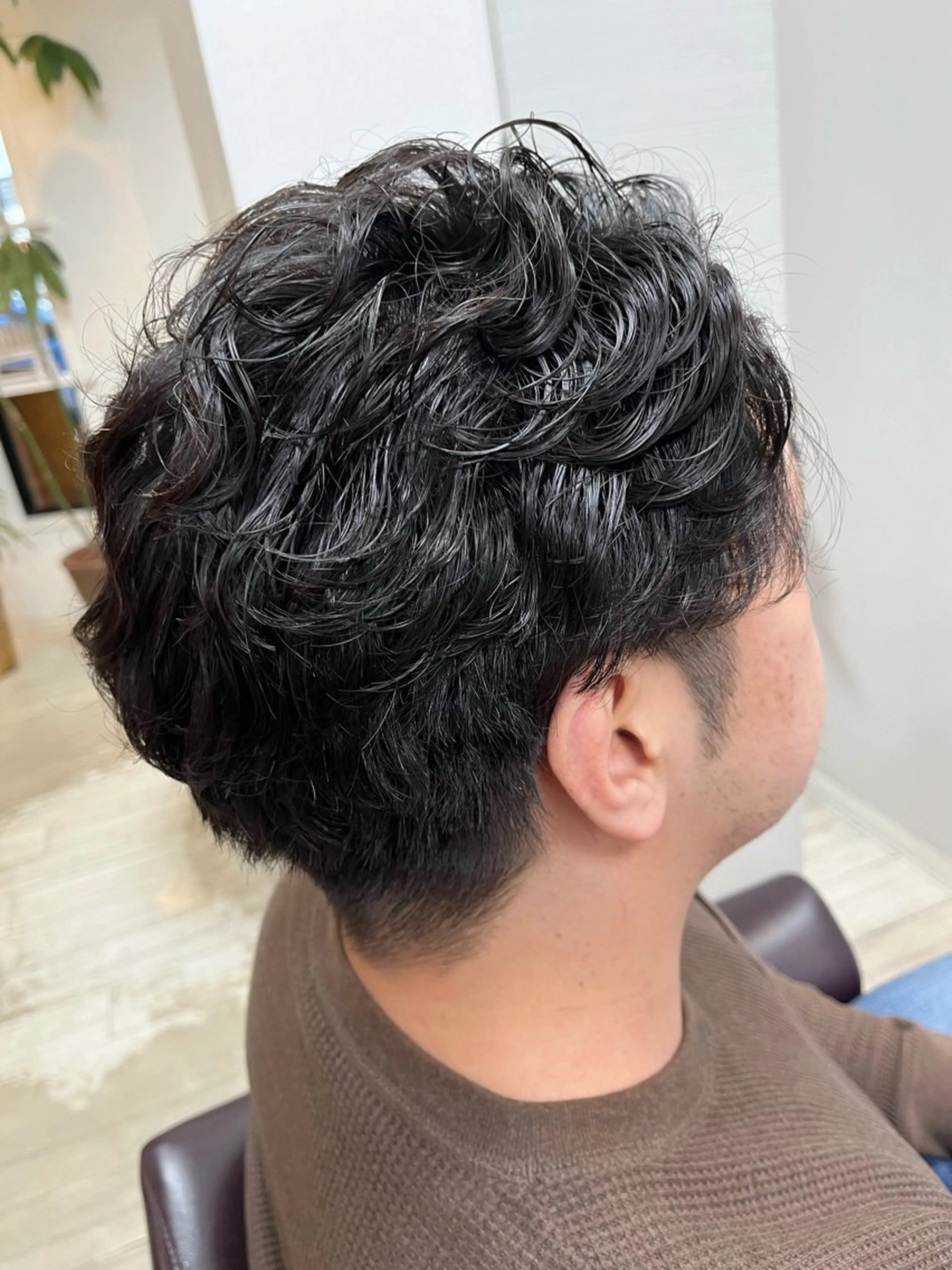 ショート パーマ メンズ 奥野 理香子のヘアスタイル