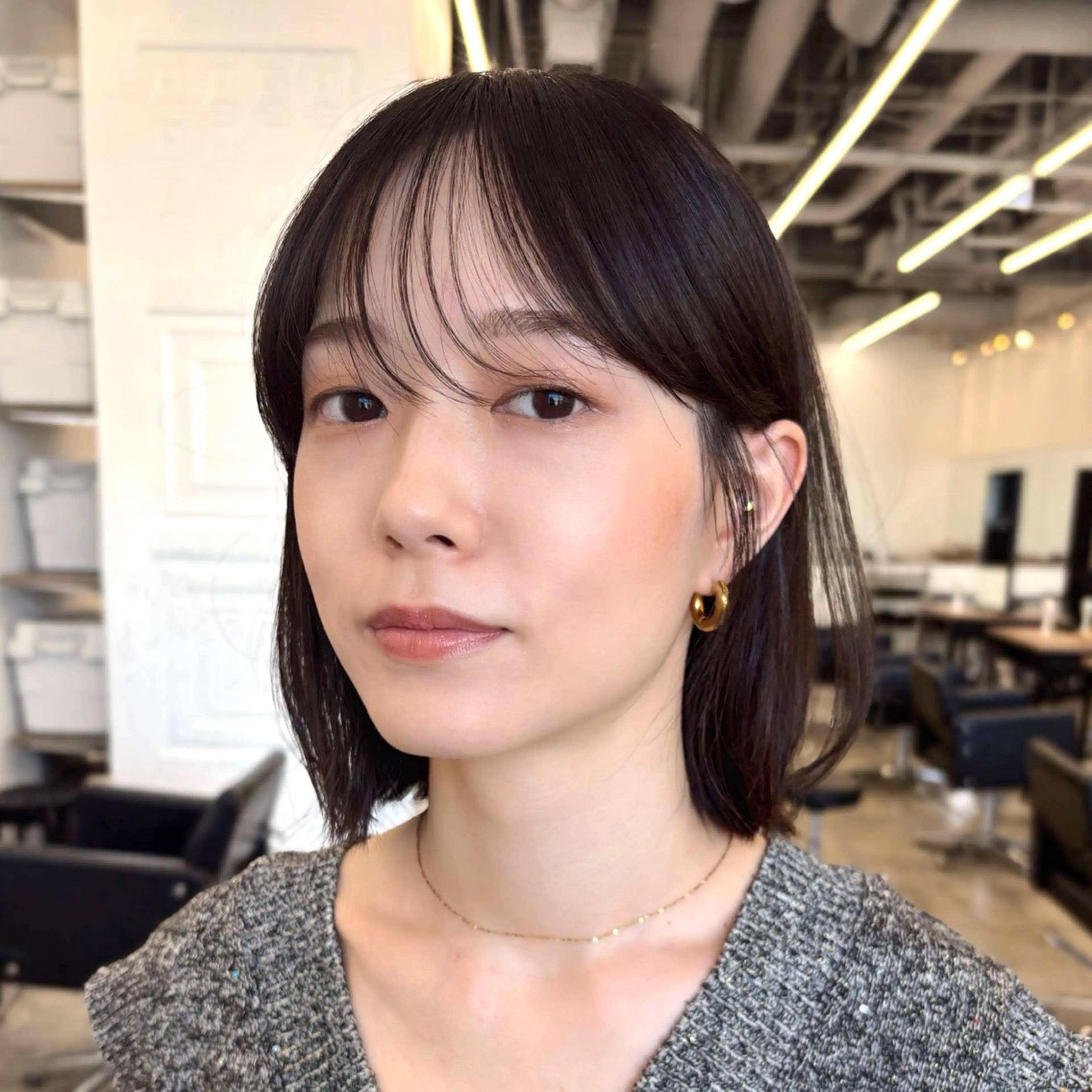 ショート カラー ラベンダーカラー ボブ くびれヘア 似合わせカット シースルーバング カット ヘアカラー トリートメント 顔まわり/レイヤー/ 透明感/まいな🥨のヘアスタイル