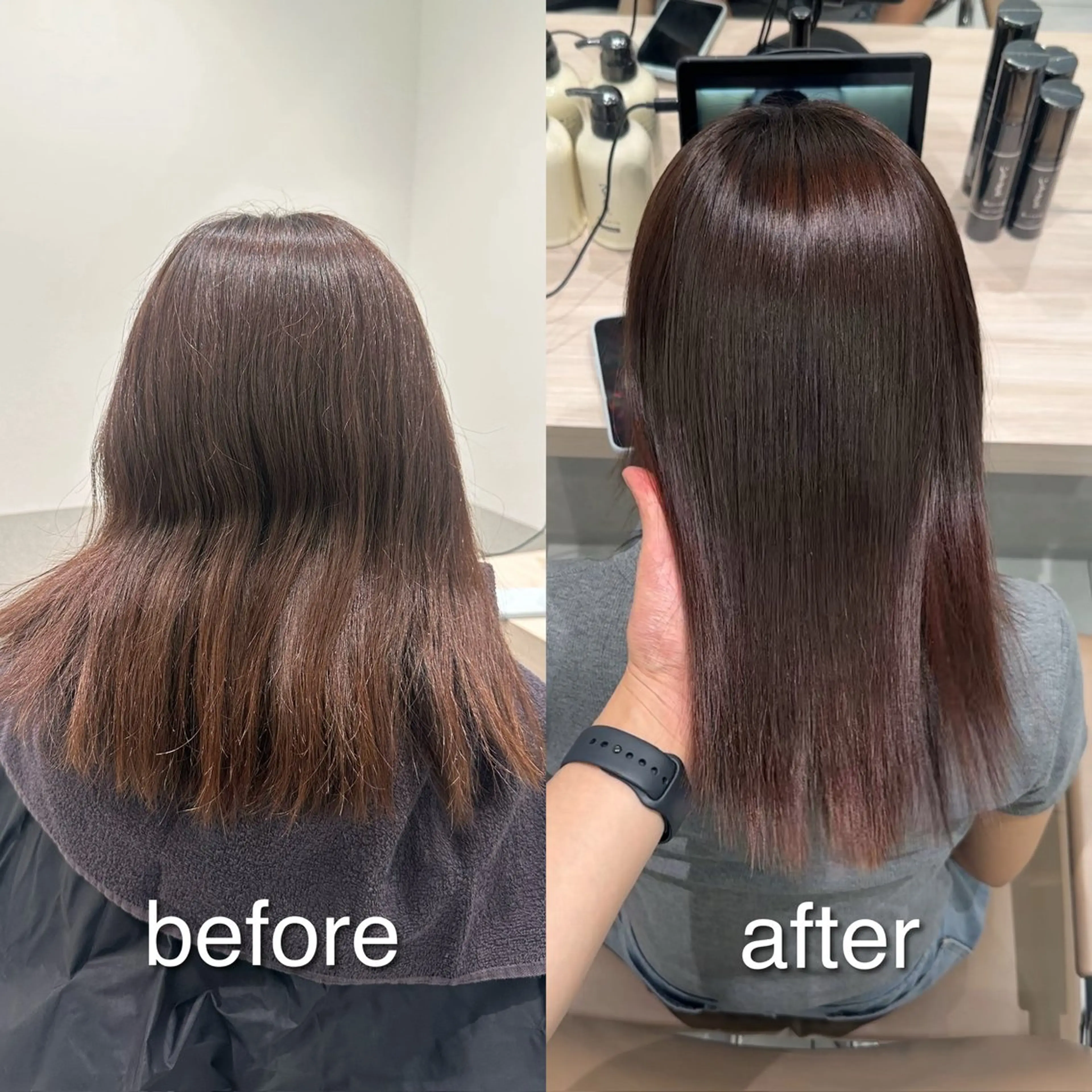 セミロング 縮毛矯正 🫧髪質改善🫧 マツモトのヘアスタイル